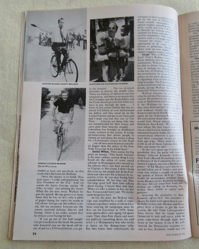 Time Magazine March 27, 1972 George Wallace (Now Who's On First)