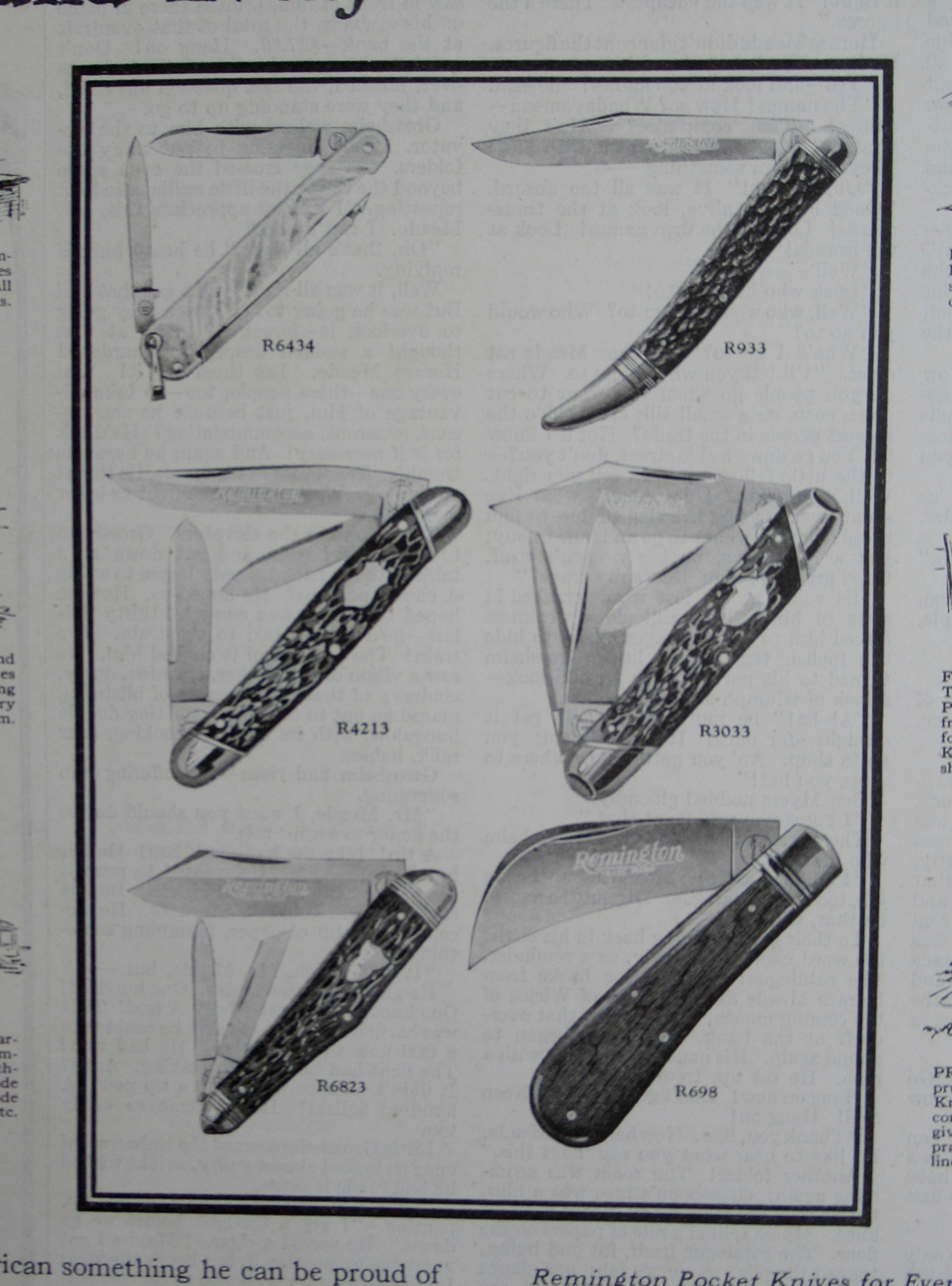 1924 Remington Knives with a Variety of Pocket Knives