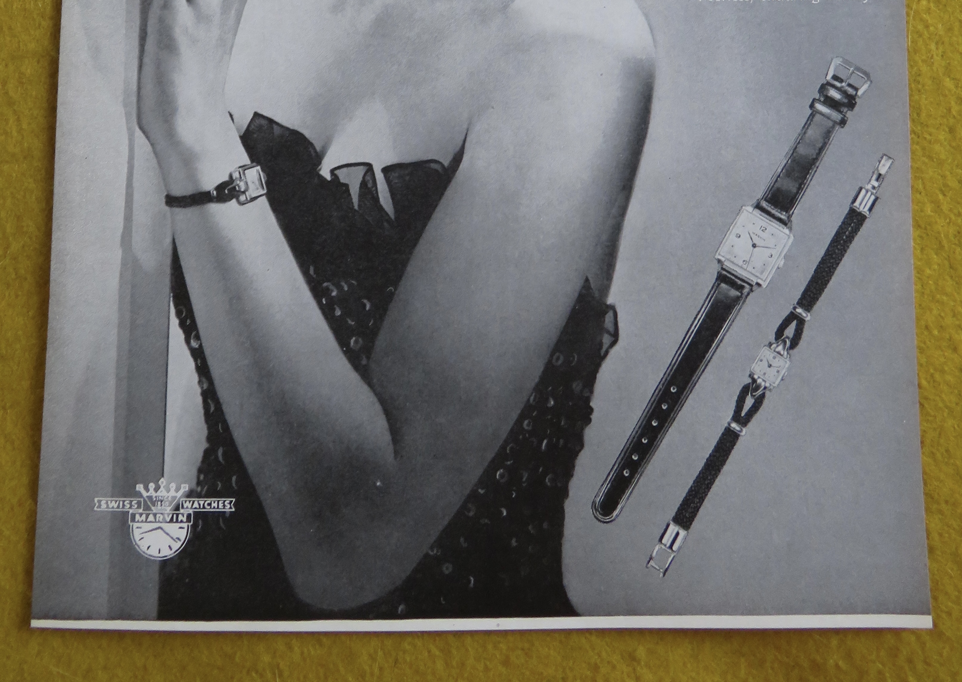 1946 Marvin Watch with Lovely Woman Wearing Watch
