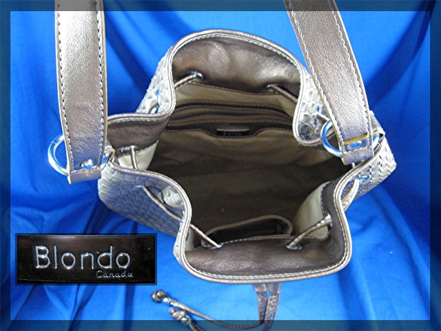 BLONDO Gold Woven  Leather Bag Canada