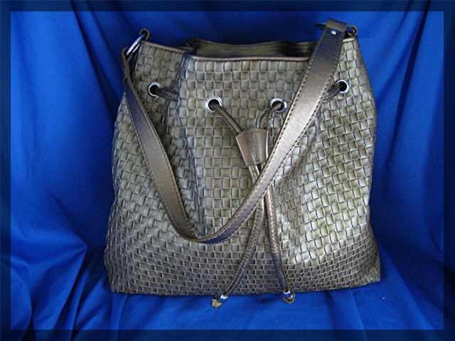 BLONDO Gold Woven  Leather Bag Canada