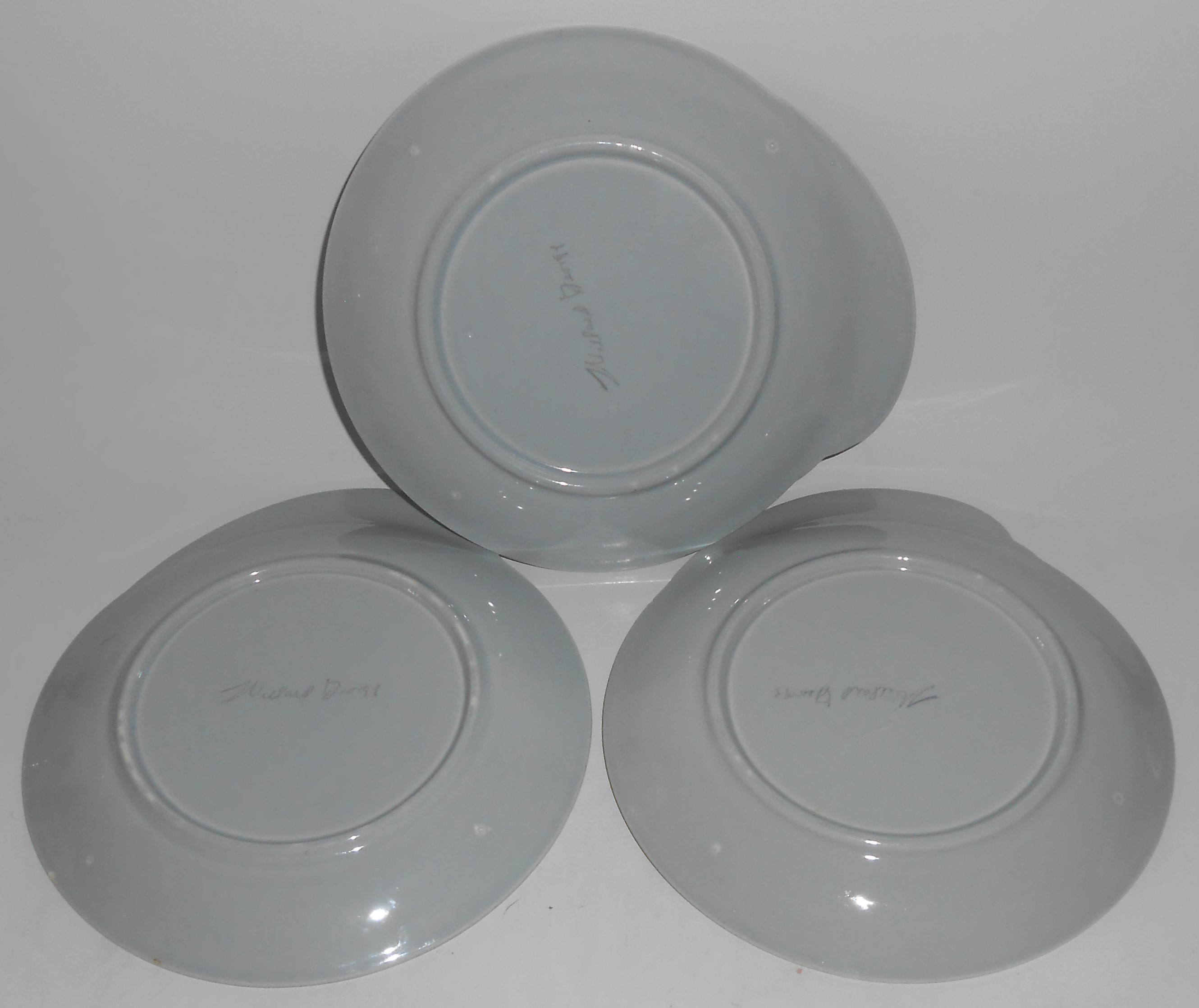 Canonsburg China Willard George Pine Set/3 Bread Plates