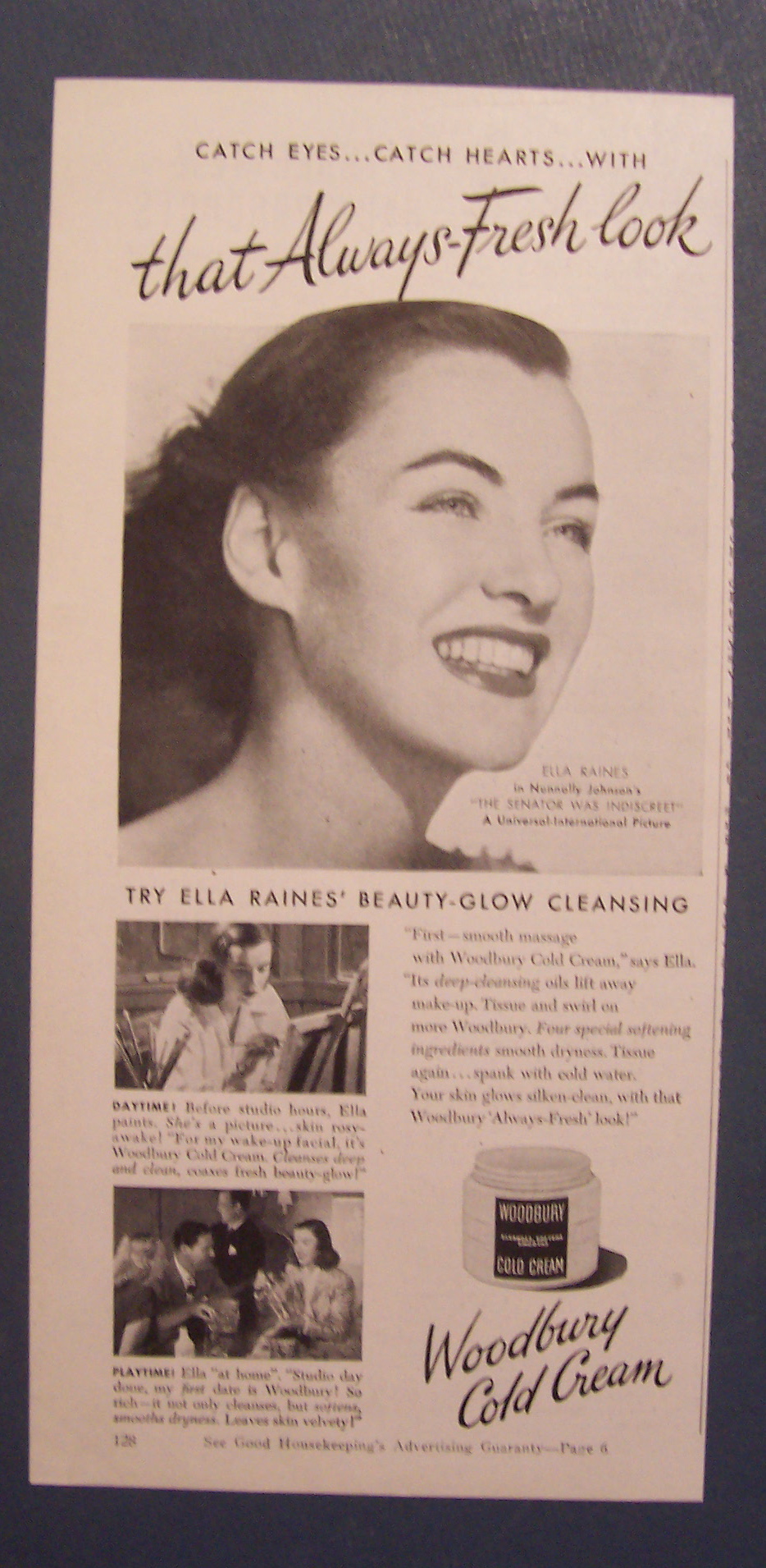 1948 Woodbury Cold Cream with Ella Raines