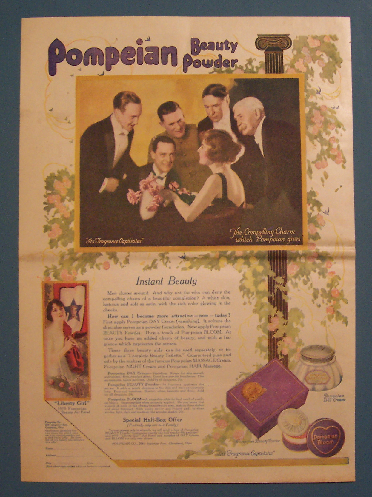 1918  Pompeian Beauty Powder