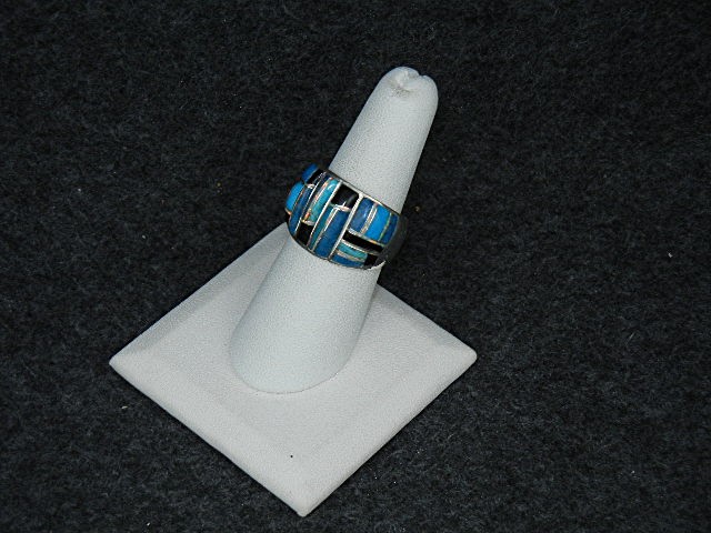 Studio GL Sterling Silver Turquoise Onyx Opal Ring