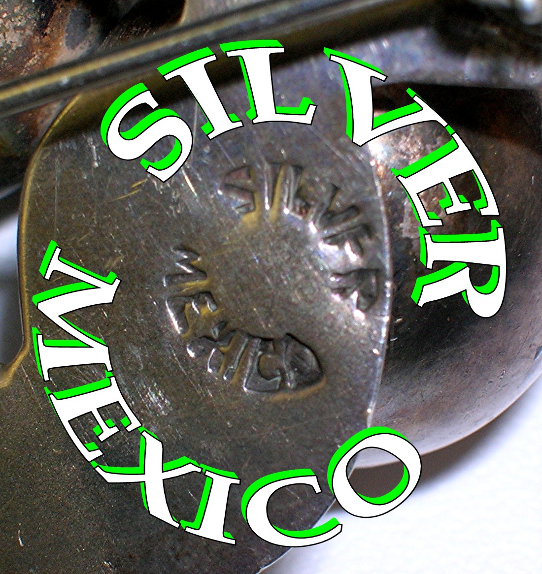 Taxco  Mexico Silver Brooch and Earrings 40s - 50
