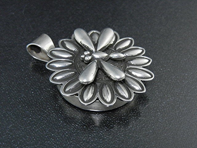 Navajo Sterling Silver Dragonfly Locket D. Cadman