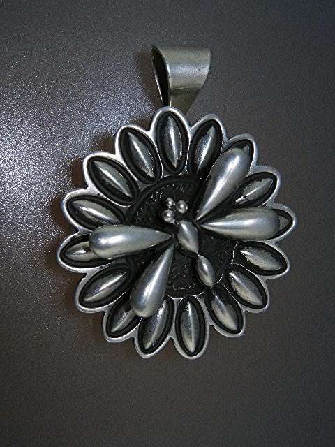 Navajo Sterling Silver Dragonfly Locket D. Cadman