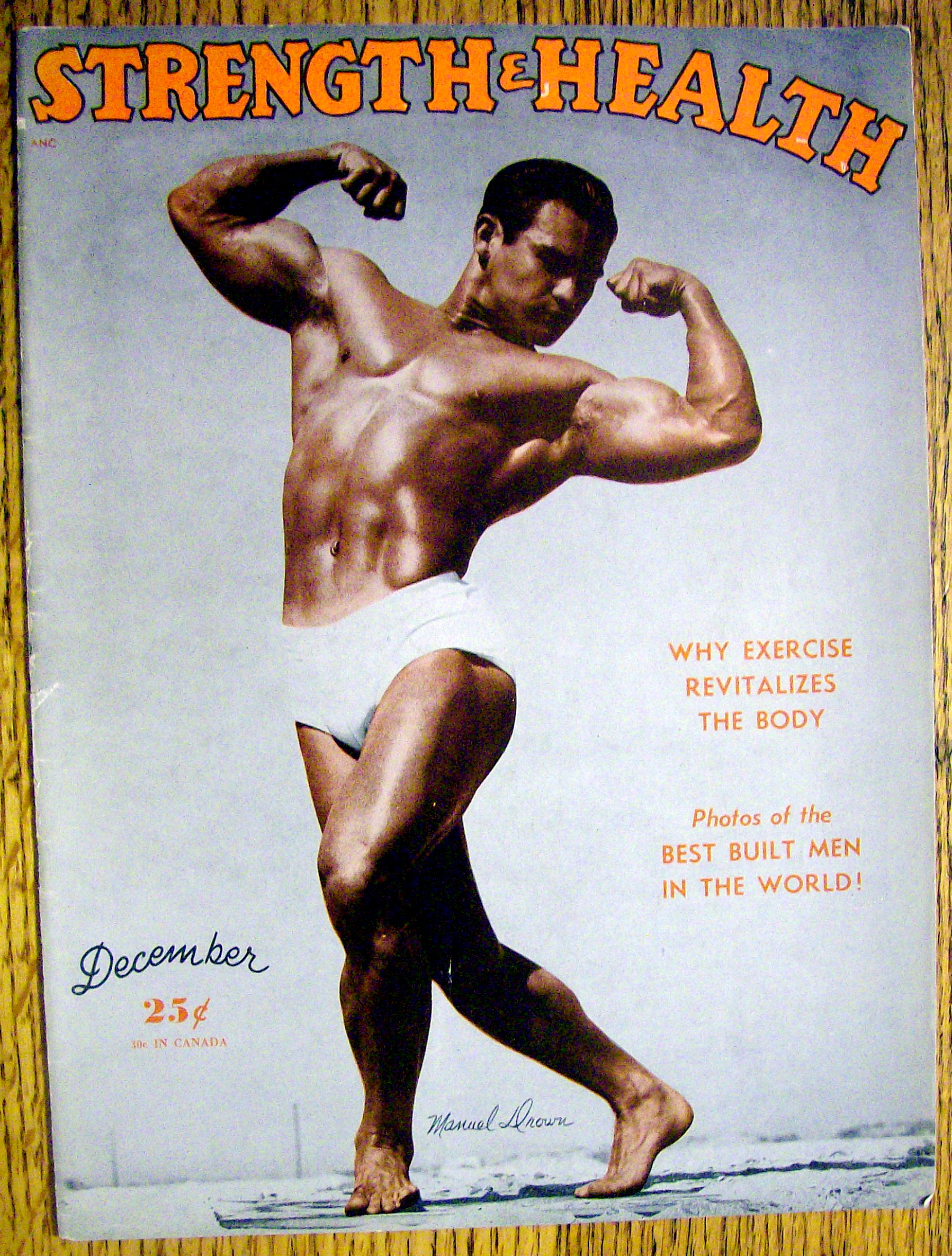 Manuel Drown 1948 Strength & Health Magazine Cover