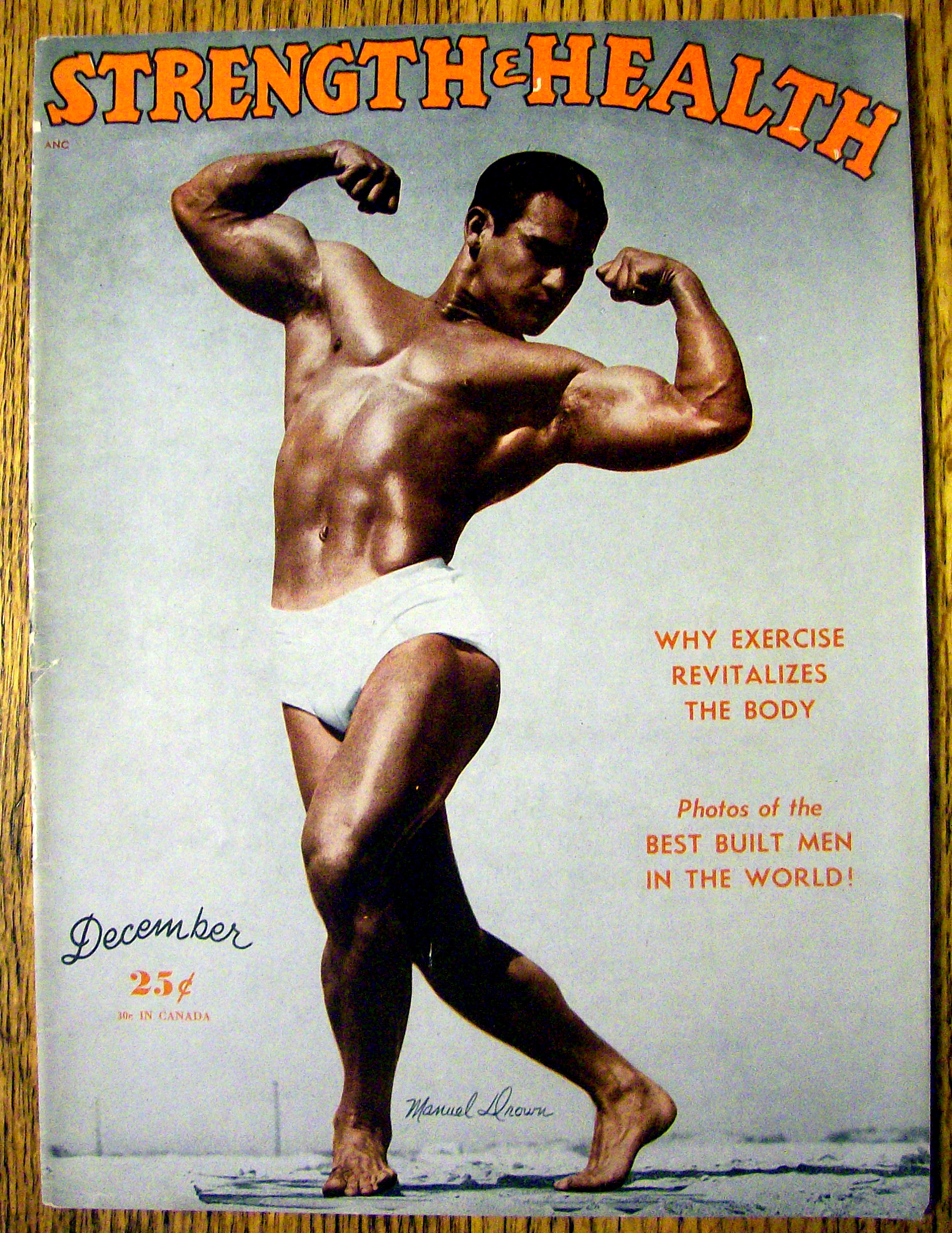 Manuel Drown 1948 Strength & Health Magazine Cover