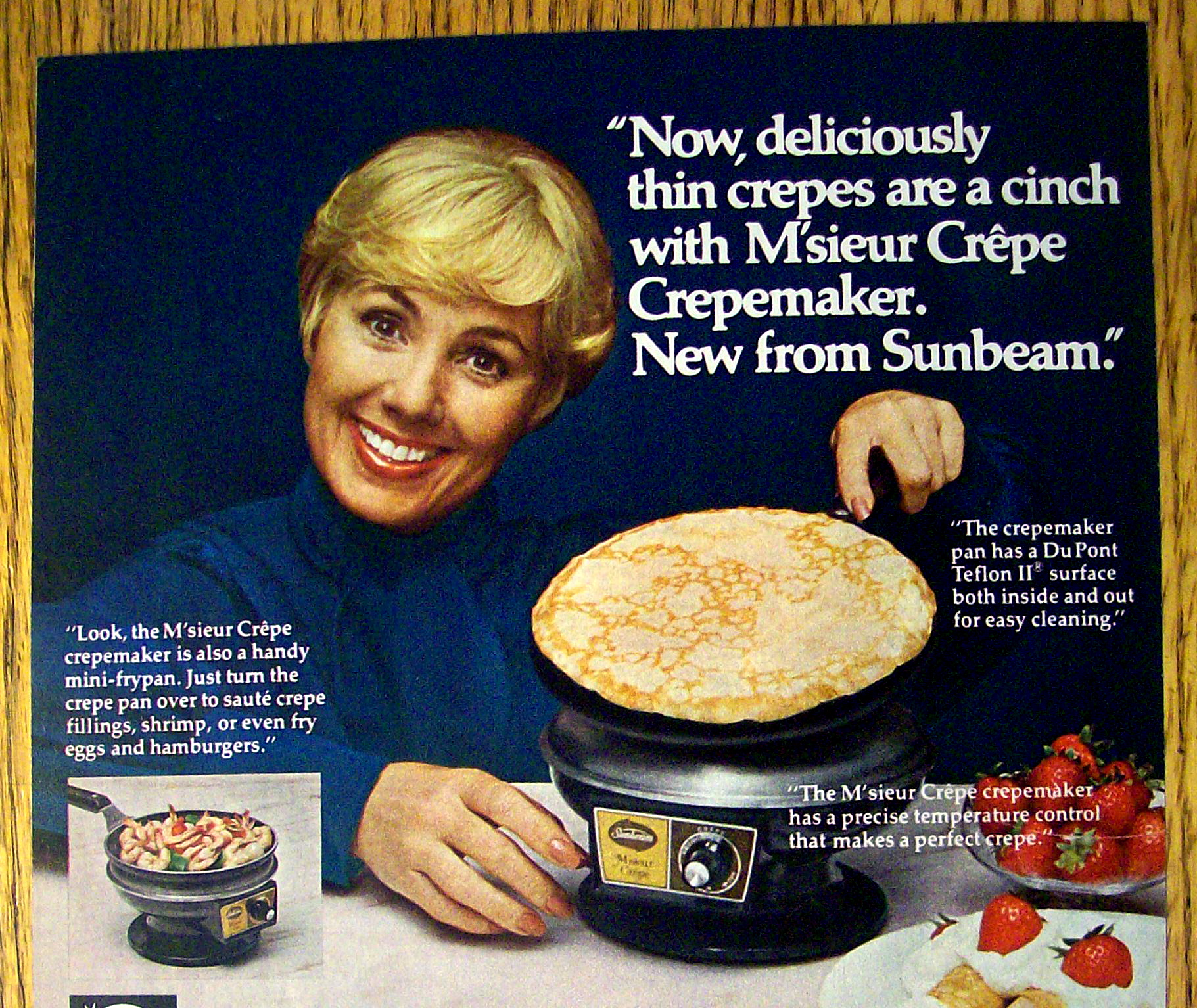 1977 Sunbeam Crepemaker with Shirley Jones