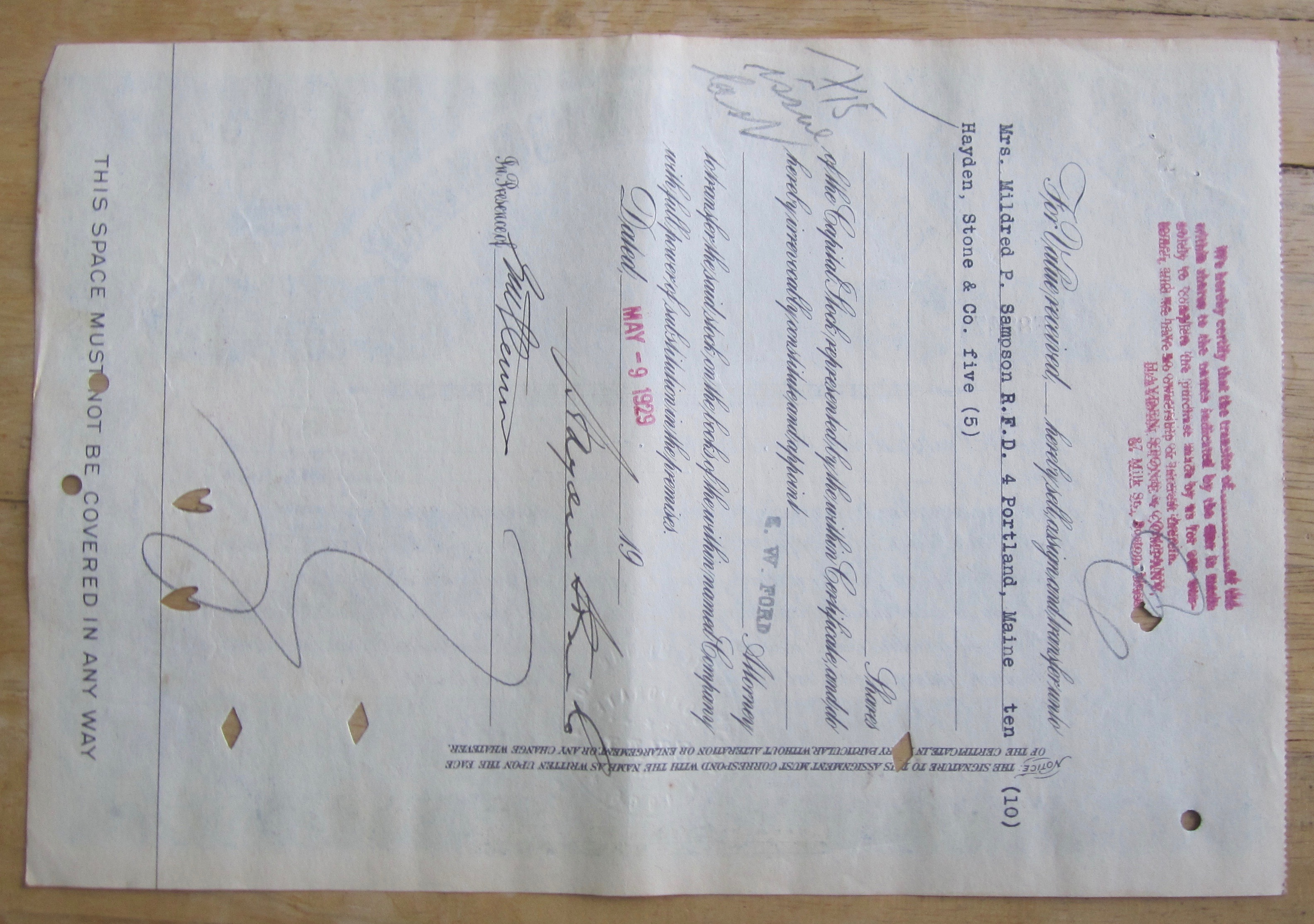 1929 North Butte Mining Company Stock Certificate