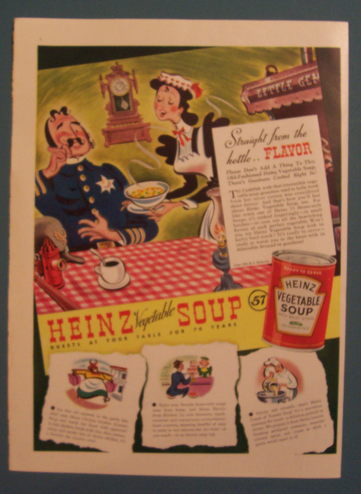 1940 Heinz Vegetable Soup with Woman Serving Man Soup