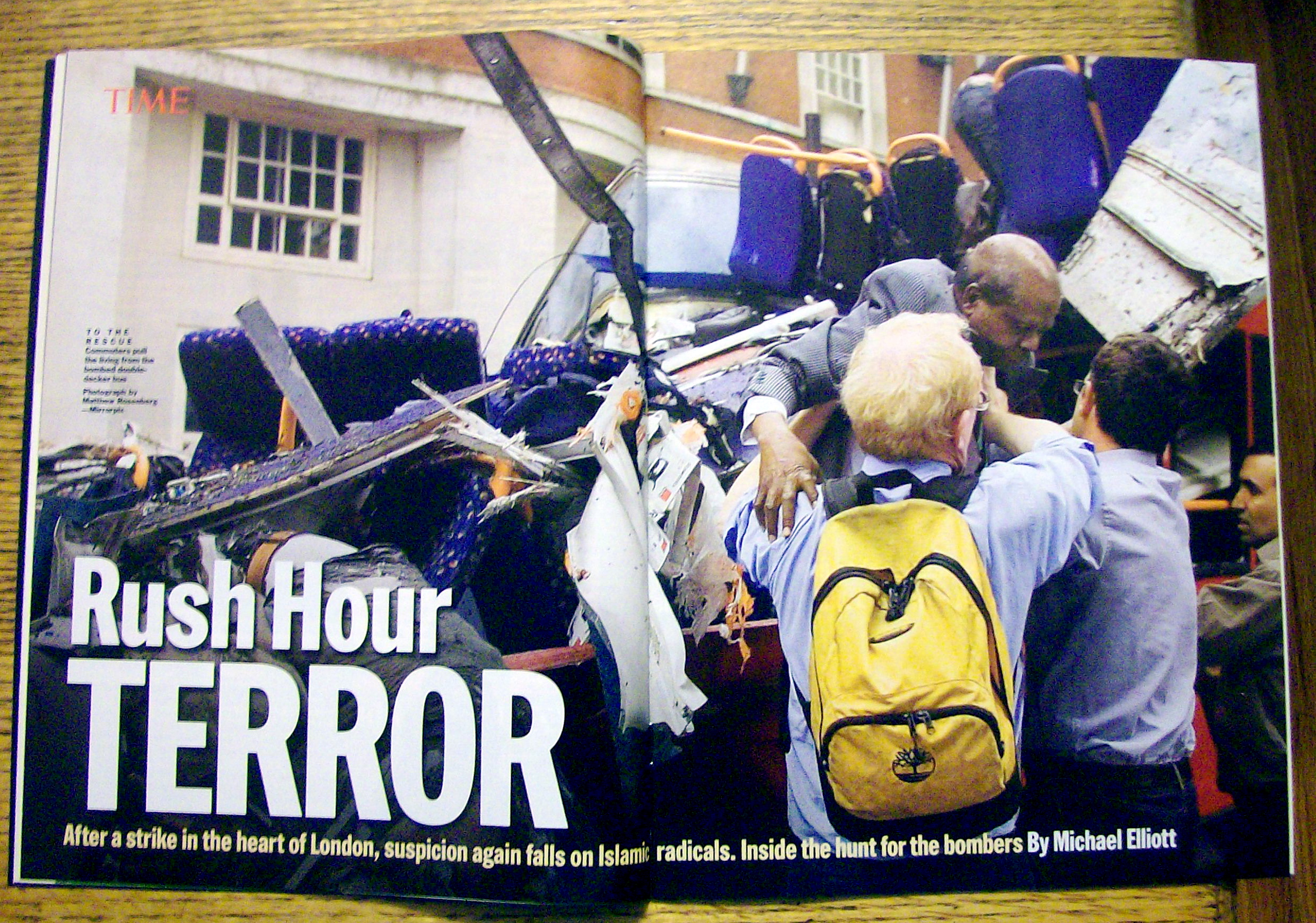 Time Magazine July 18, 2005 Rush Hour Terror