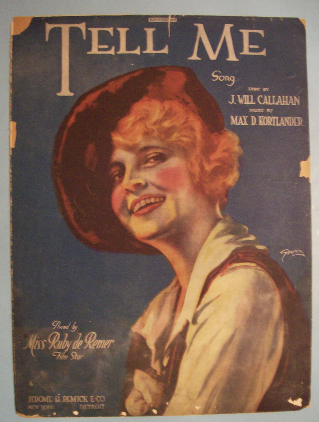 Sheet Music For 1919 Tell Me Song