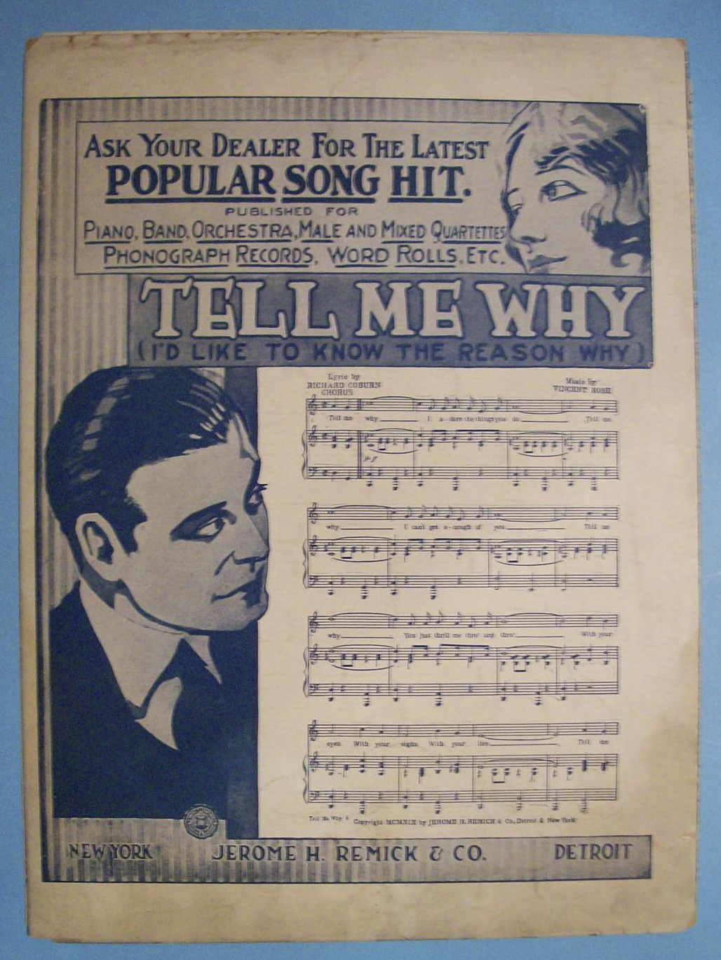 Sheet Music For 1919 Tell Me Song