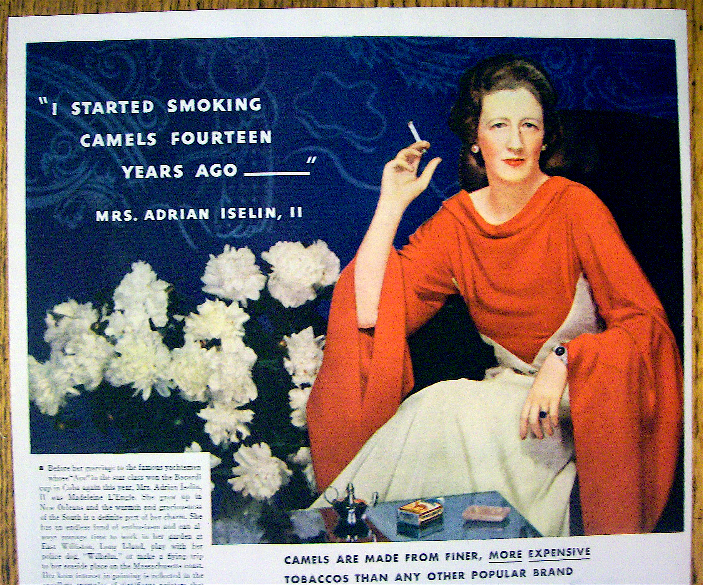 1934 Camel Cigarettes with Adrian Iselin II Smoking