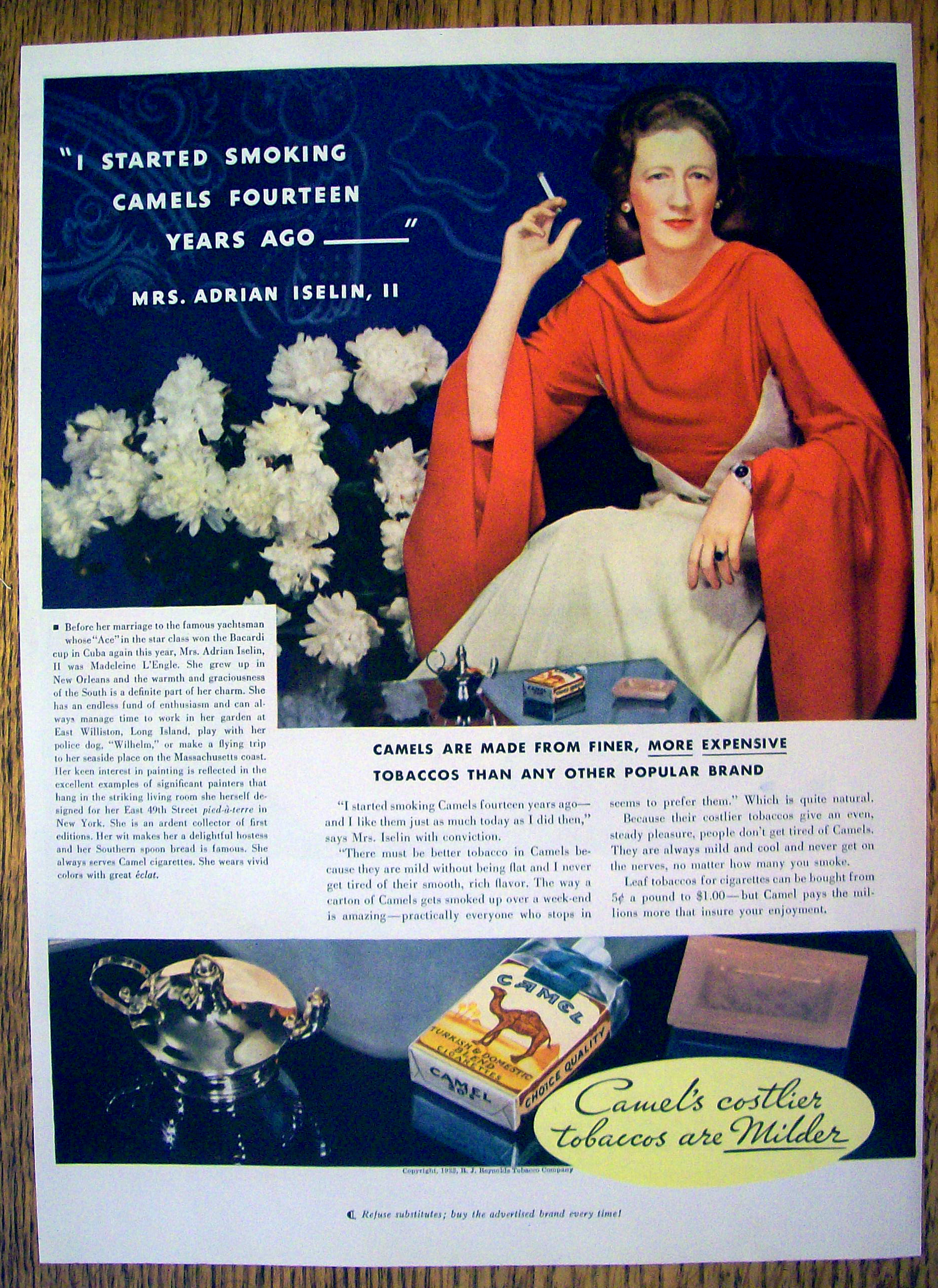 1934 Camel Cigarettes with Adrian Iselin II Smoking