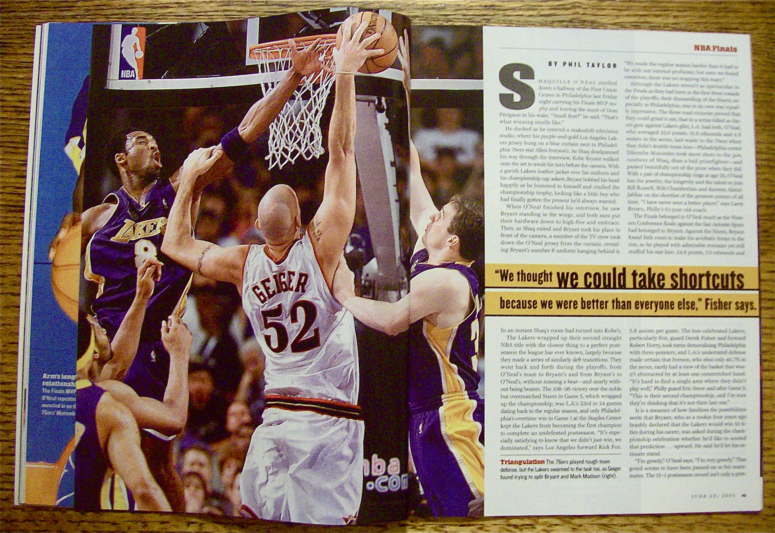 Sport Illustrated Magazine June 25, 2001 Shaq & Kobe