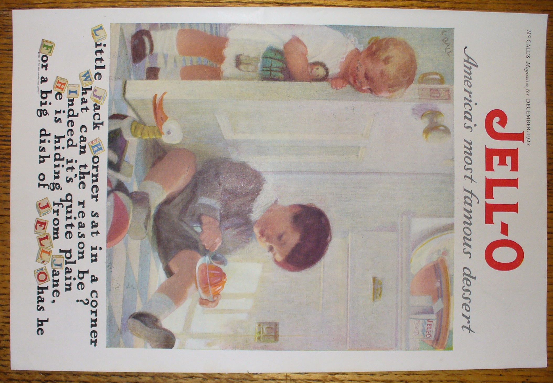 1923 Jell-O with Little Jack Horner Sat In A Corner