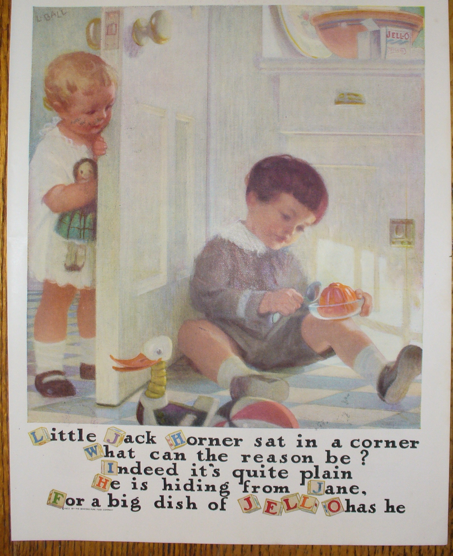 1923 Jell-O with Little Jack Horner Sat In A Corner