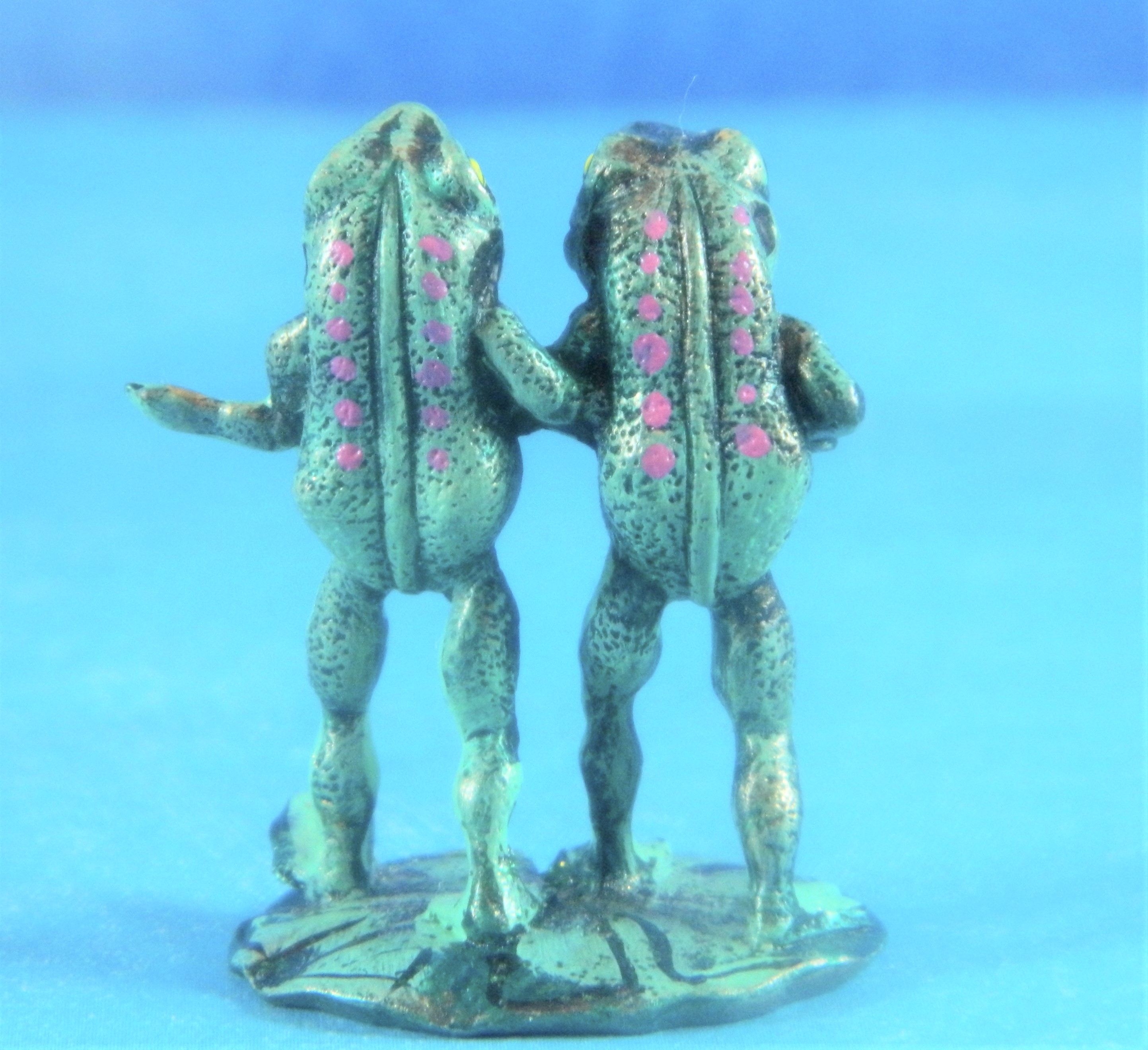Two Frogs Pewter Image Miniature