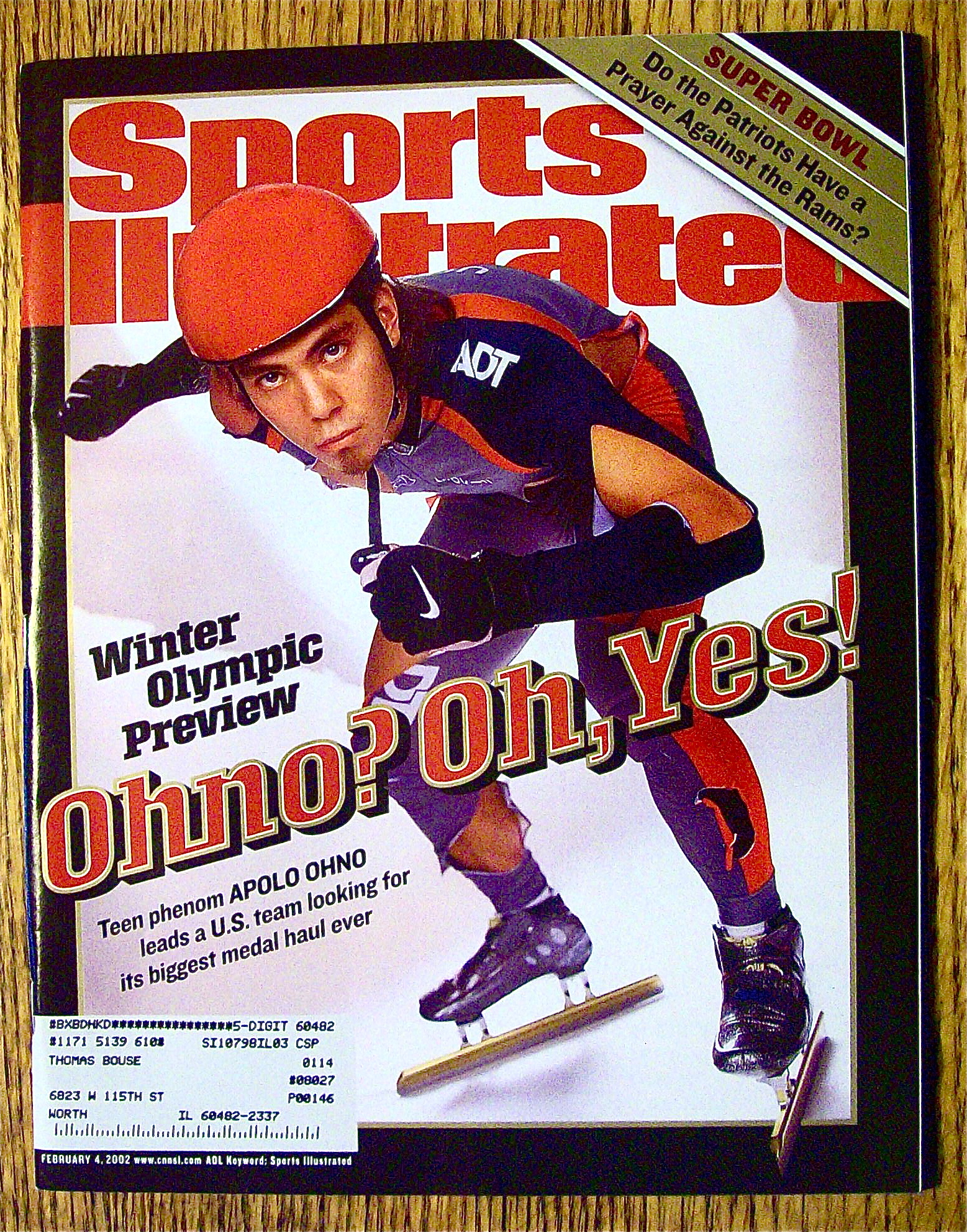 Sports Illustrated Magazine February 4, 2002 Apolo Ohno