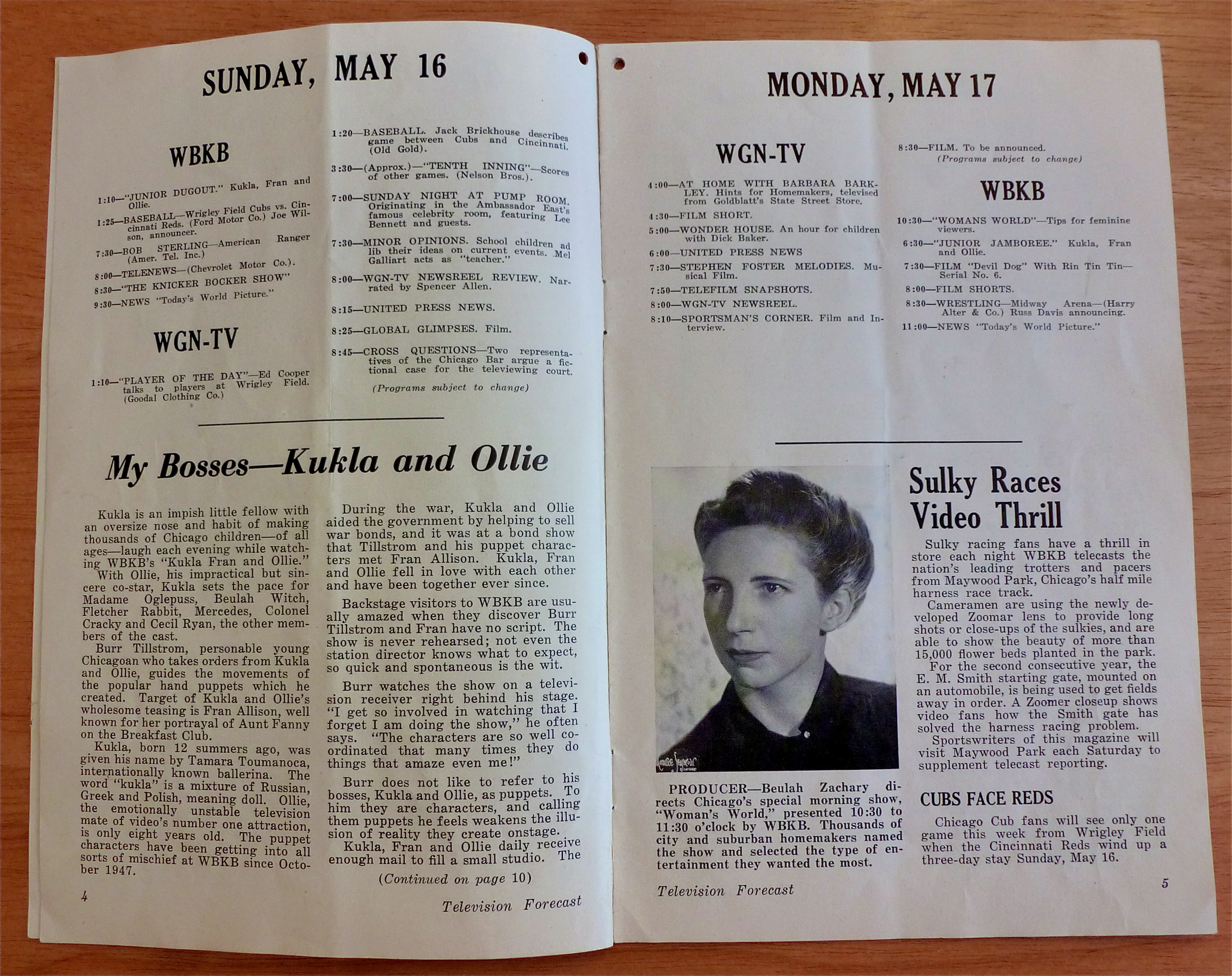 1948 Chicago Television Forecast Issue #2 Kukla & Ollie