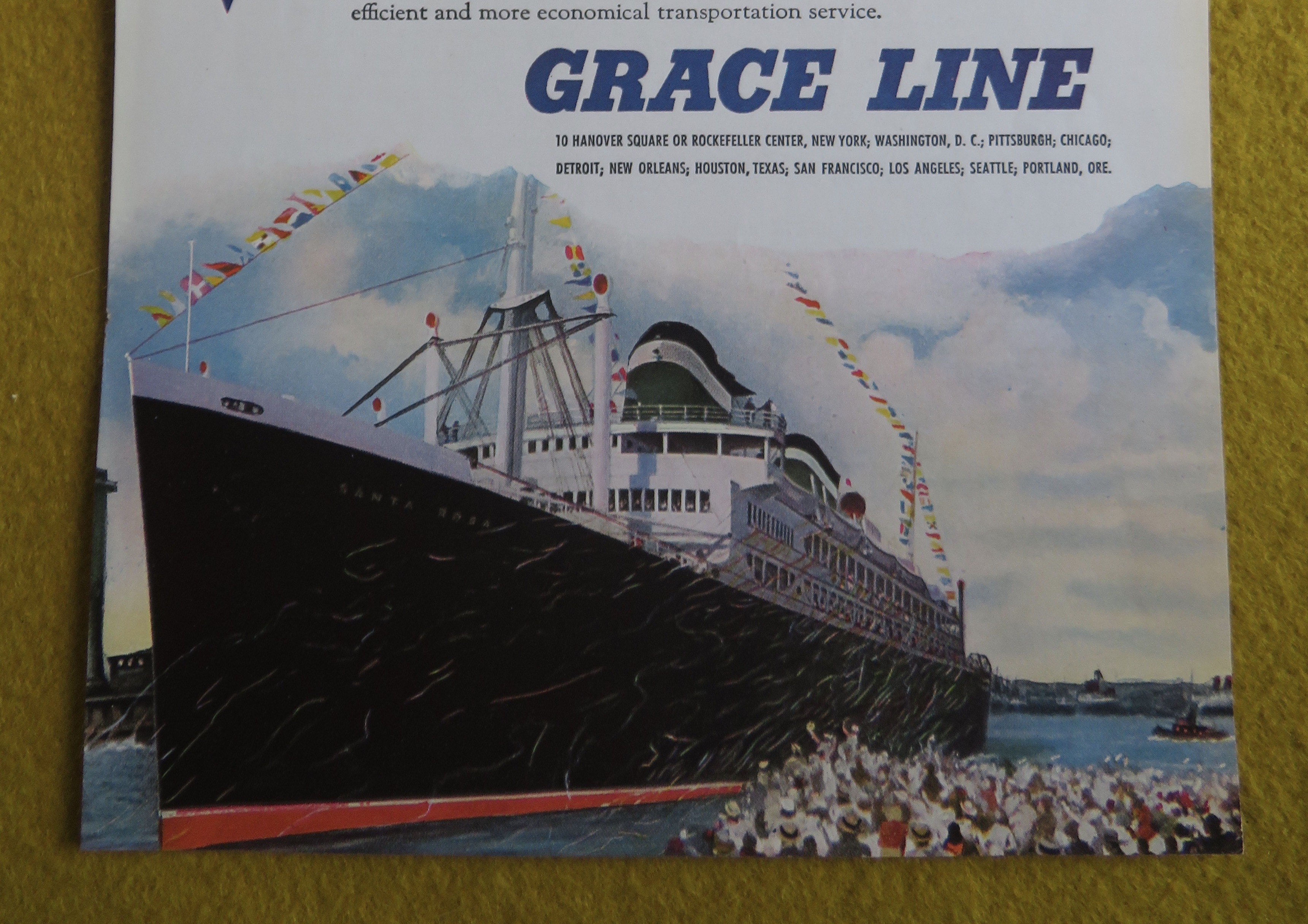 1945 Grace Line with Ships
