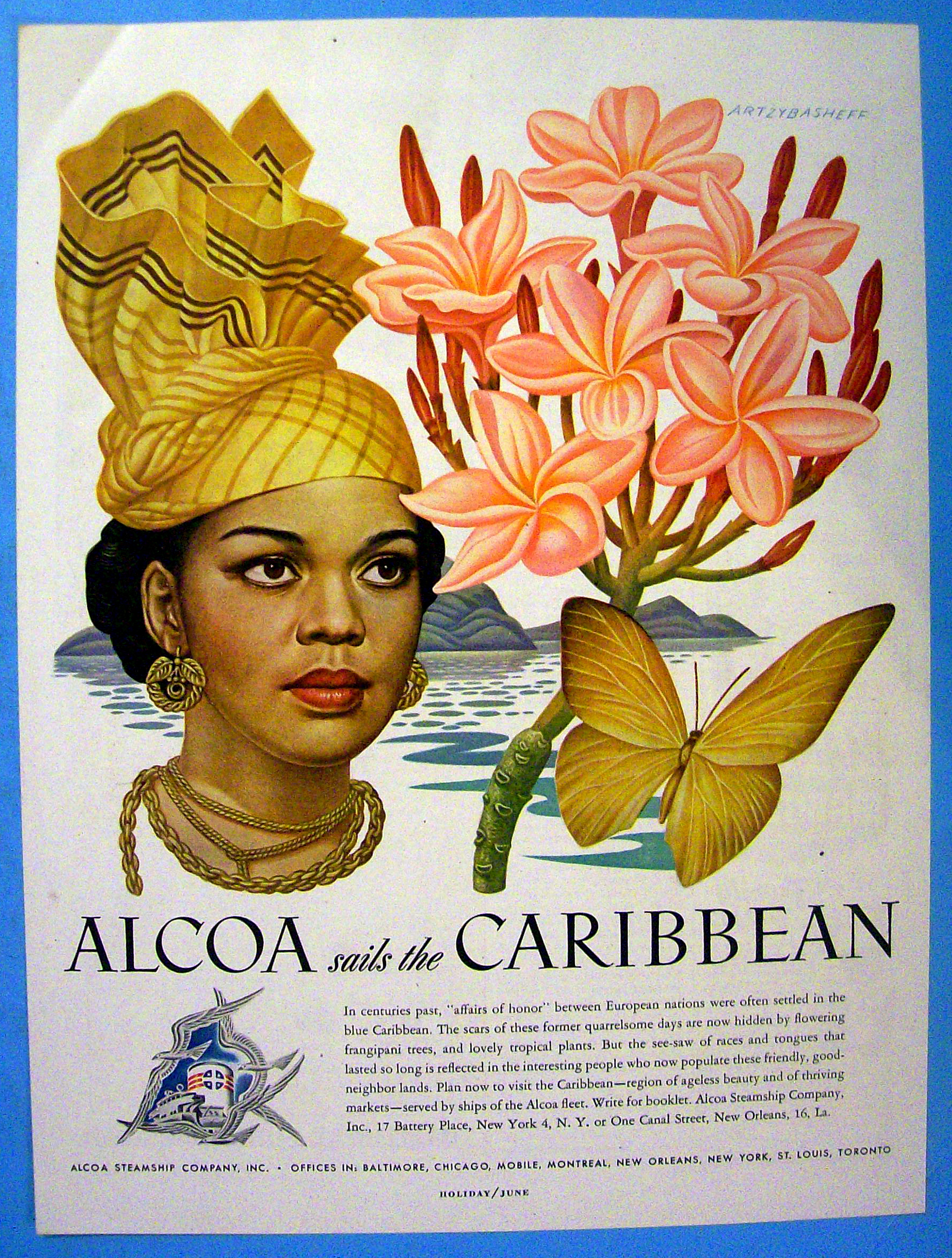 1948 Alcoa Caribbean with Lovely Woman By Artzybasheff