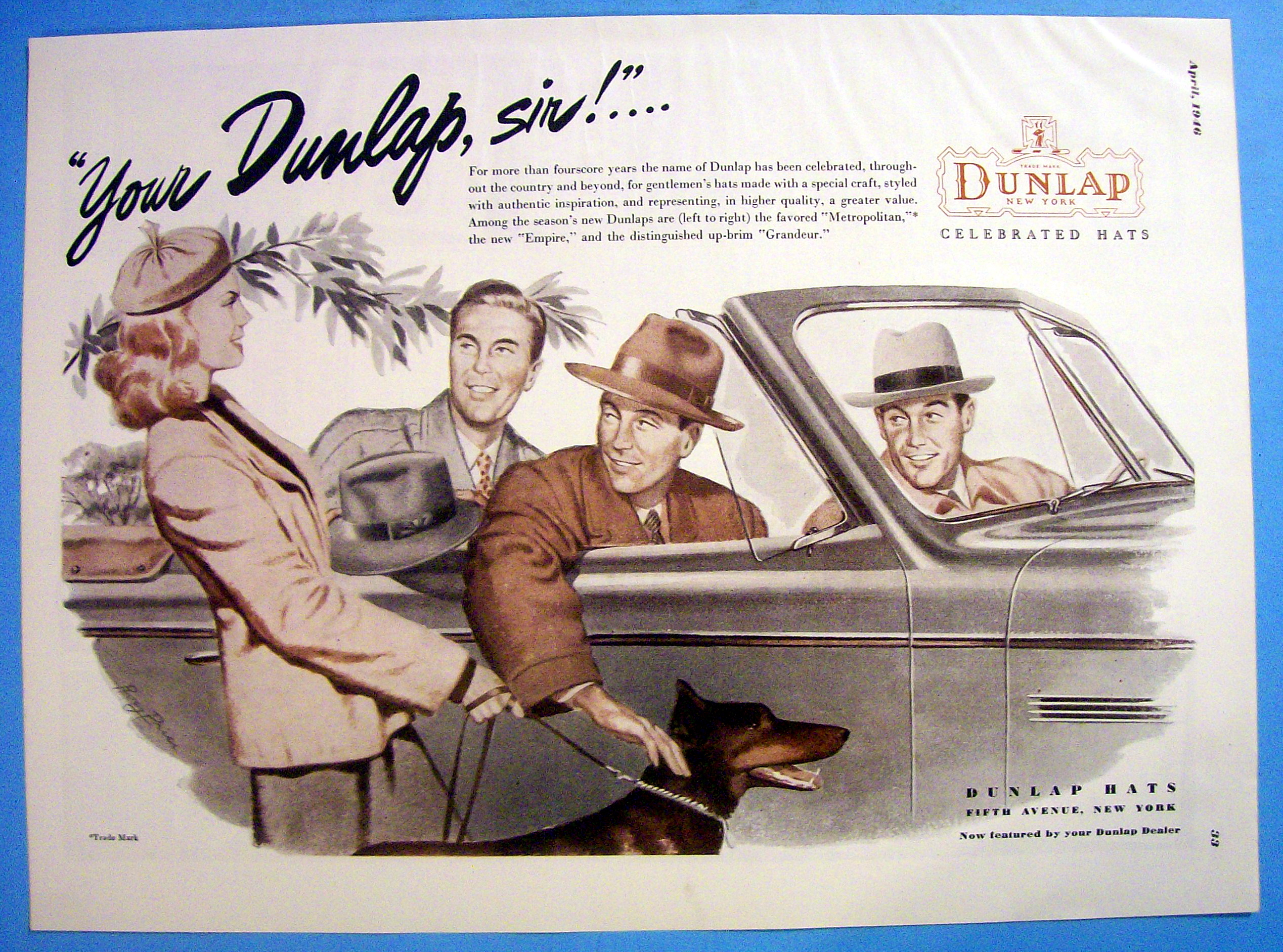 1946 Dunlap Hats with Men Talking To Women