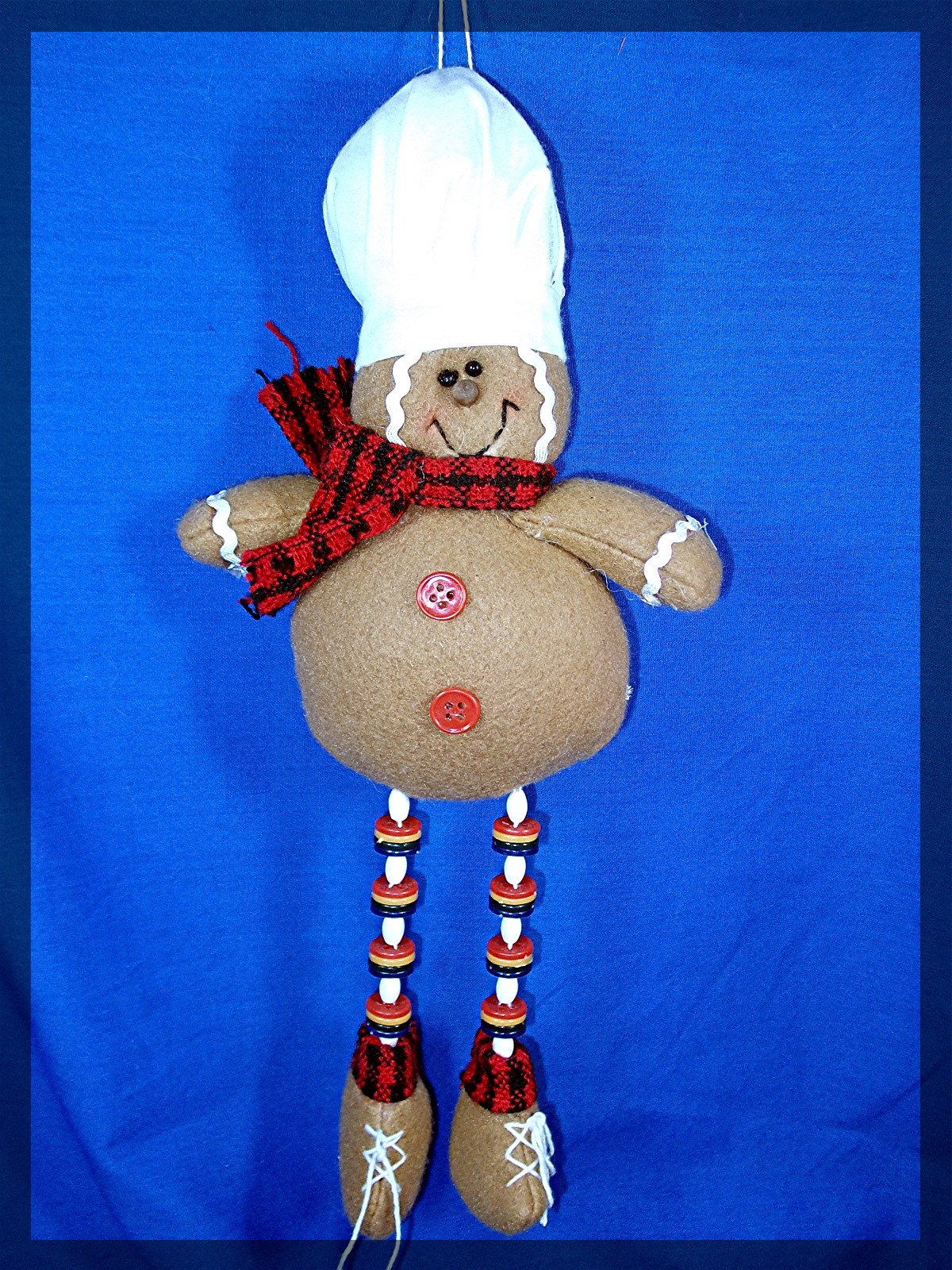 Christmas Gingerbread man decoration, brown felt