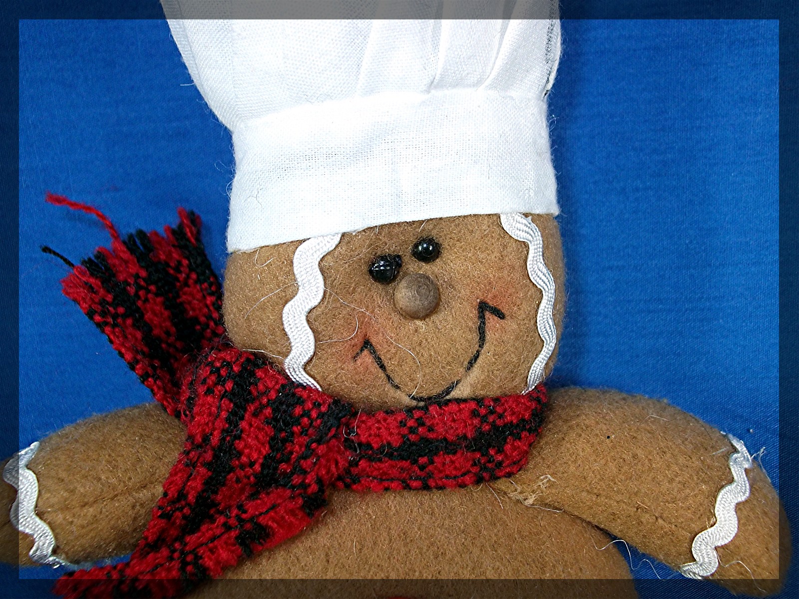 Christmas Gingerbread man  decoration, brown felt