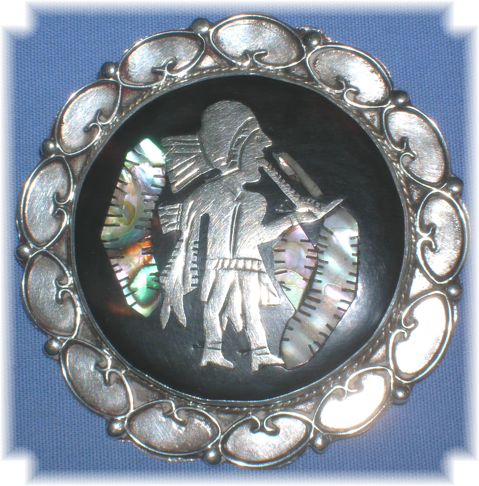Sterling Silver Black Onyx Mother Of Pearl...