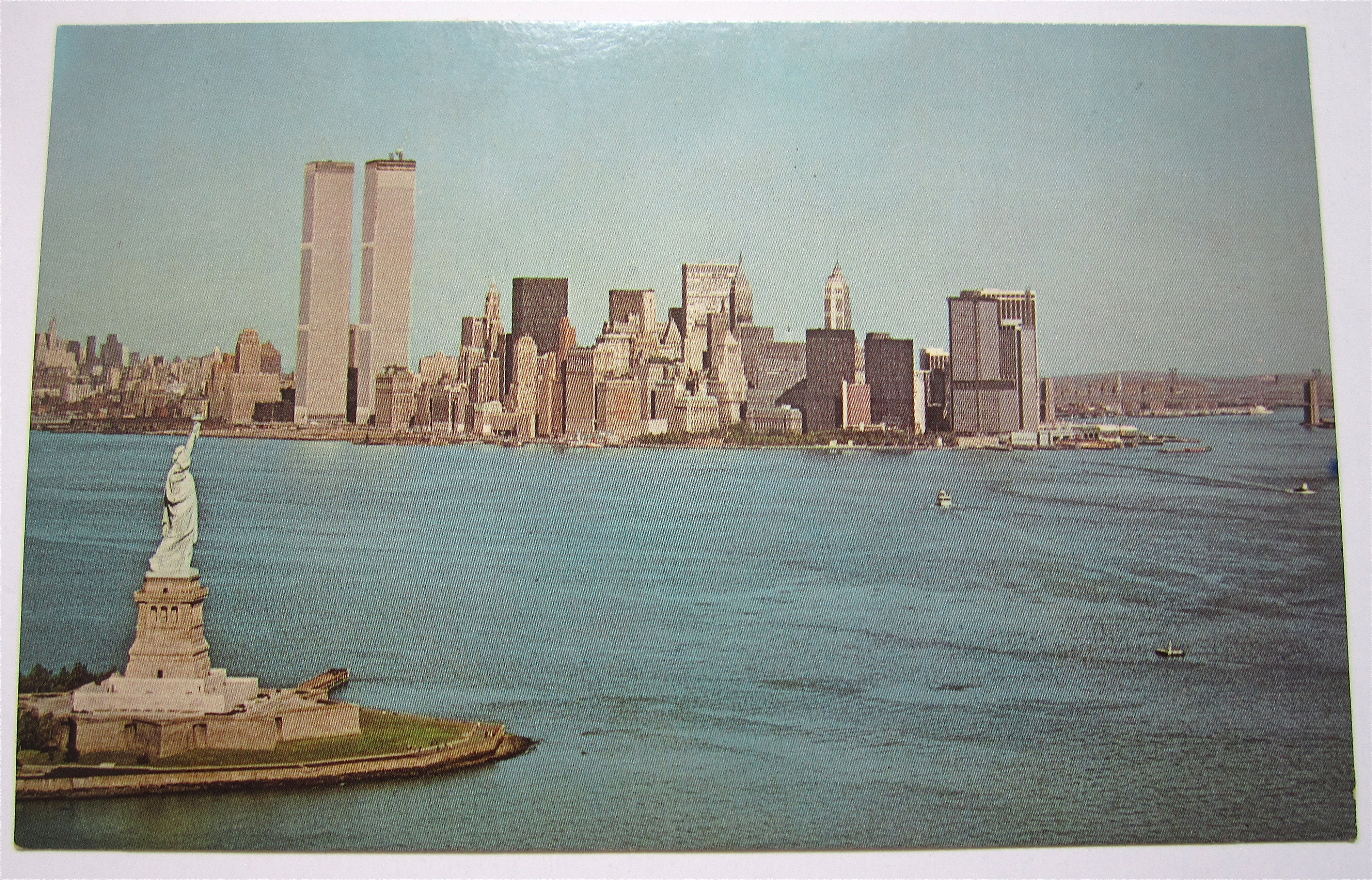 Statue Of Liberty & Lower Manhattan, New York Postcard