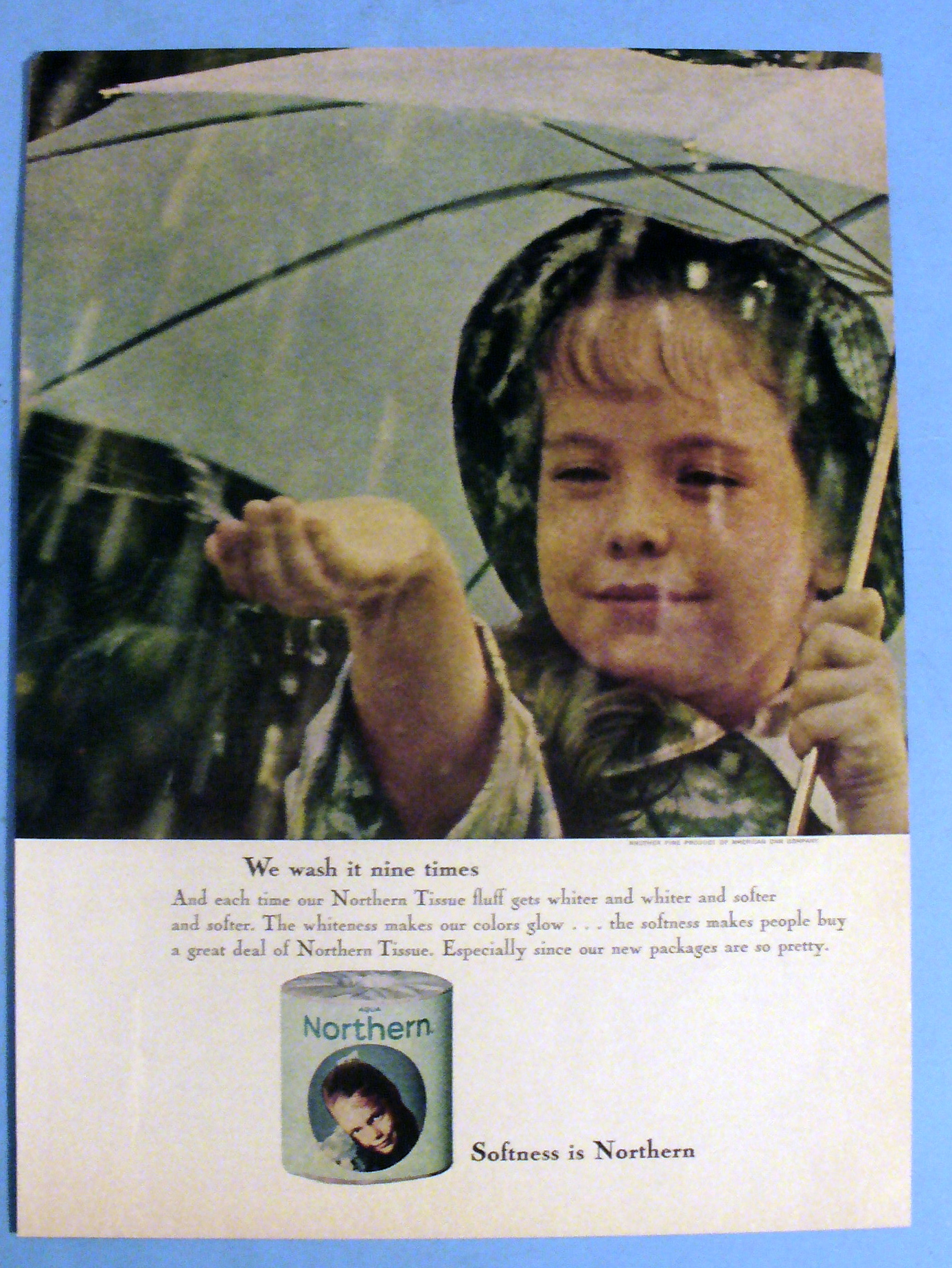 1964 Northern Tissue w/Little Girl in Rain