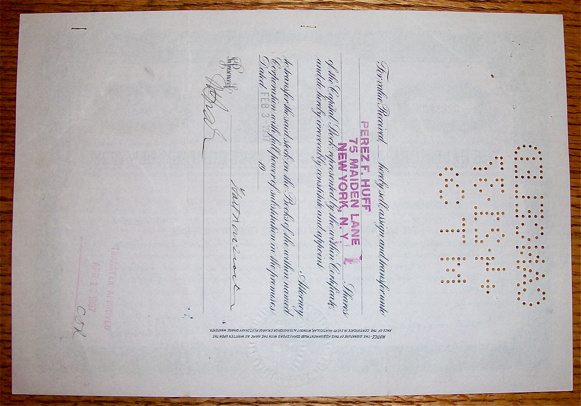 1937 Baltimore American Insurance Co Of New York Stock