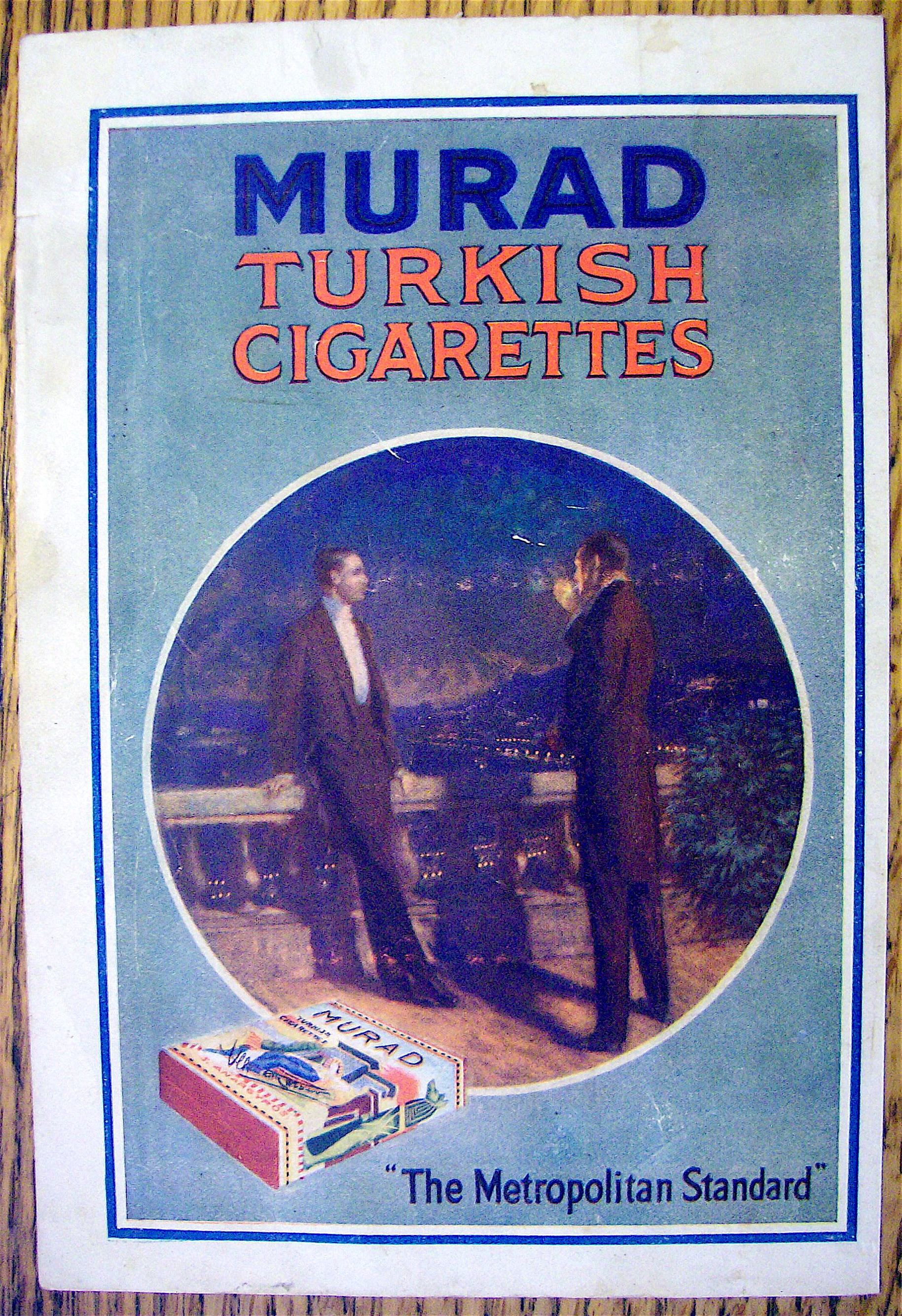 1913 Murad Turkish Cigarettes with Two Men