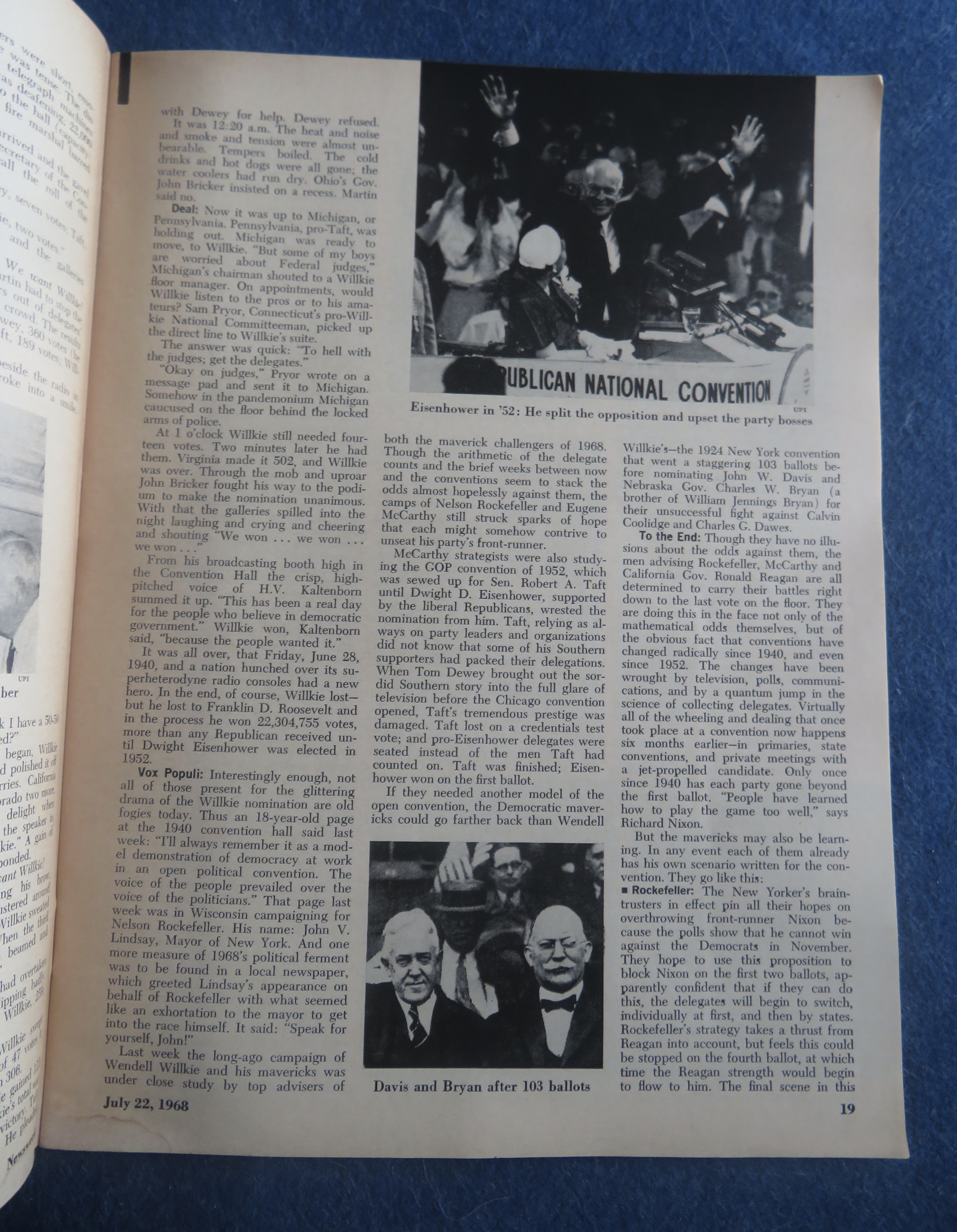 Newsweek Magazine July 22, 1968 Can It Happen Again?