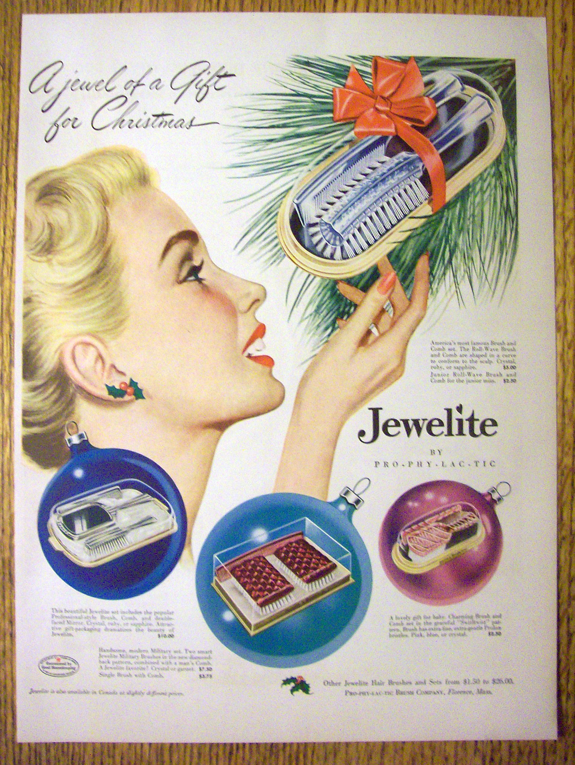 1949 Jewelite Hair Brush