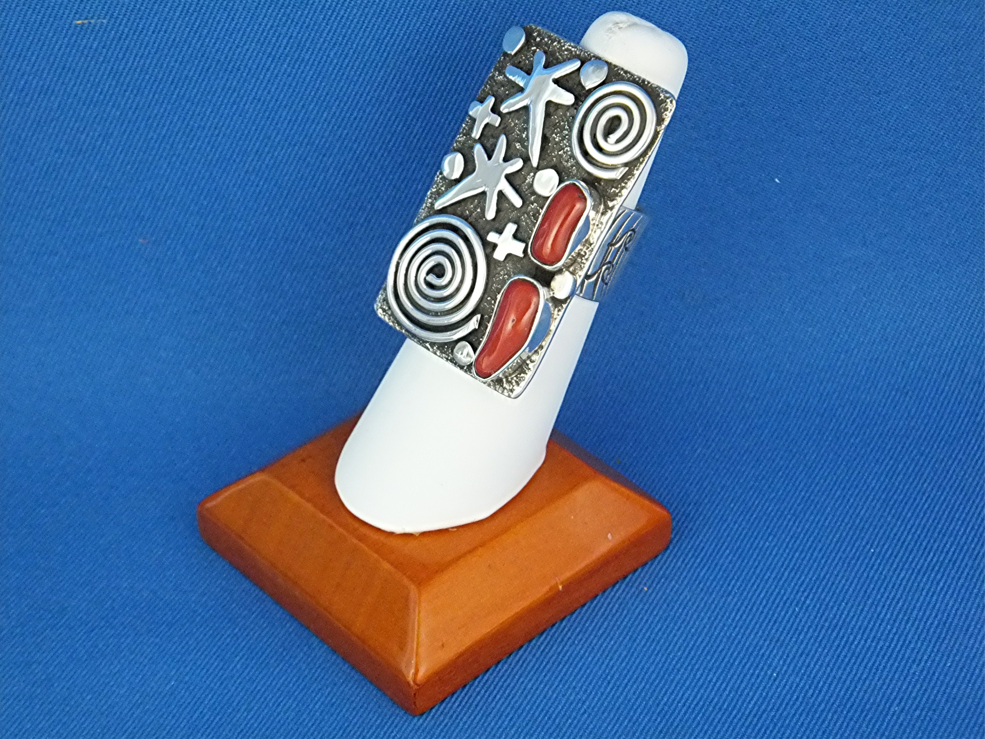 Ring Sterling Silver Coral ALEX SANCHEZ