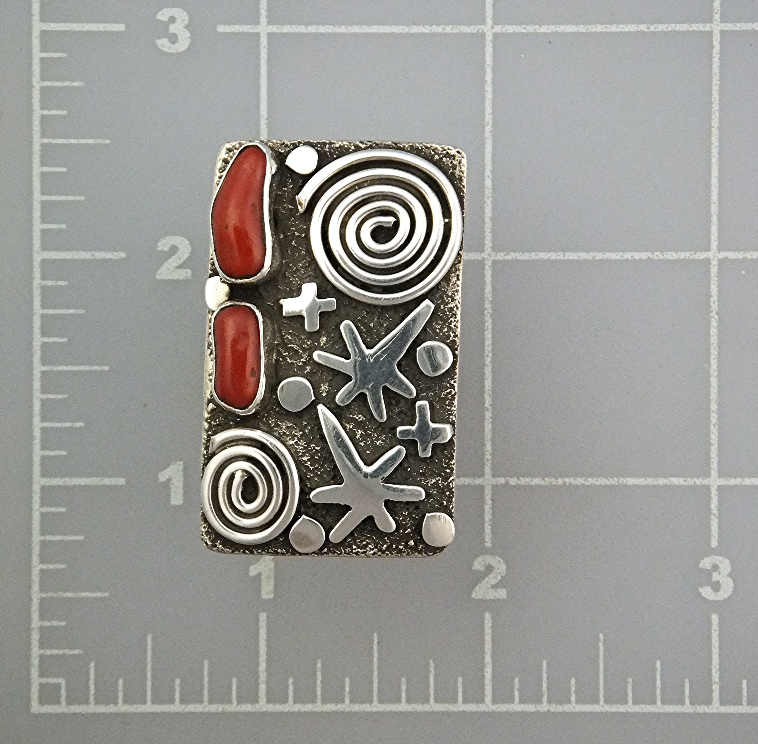 Ring Sterling Silver Coral ALEX SANCHEZ