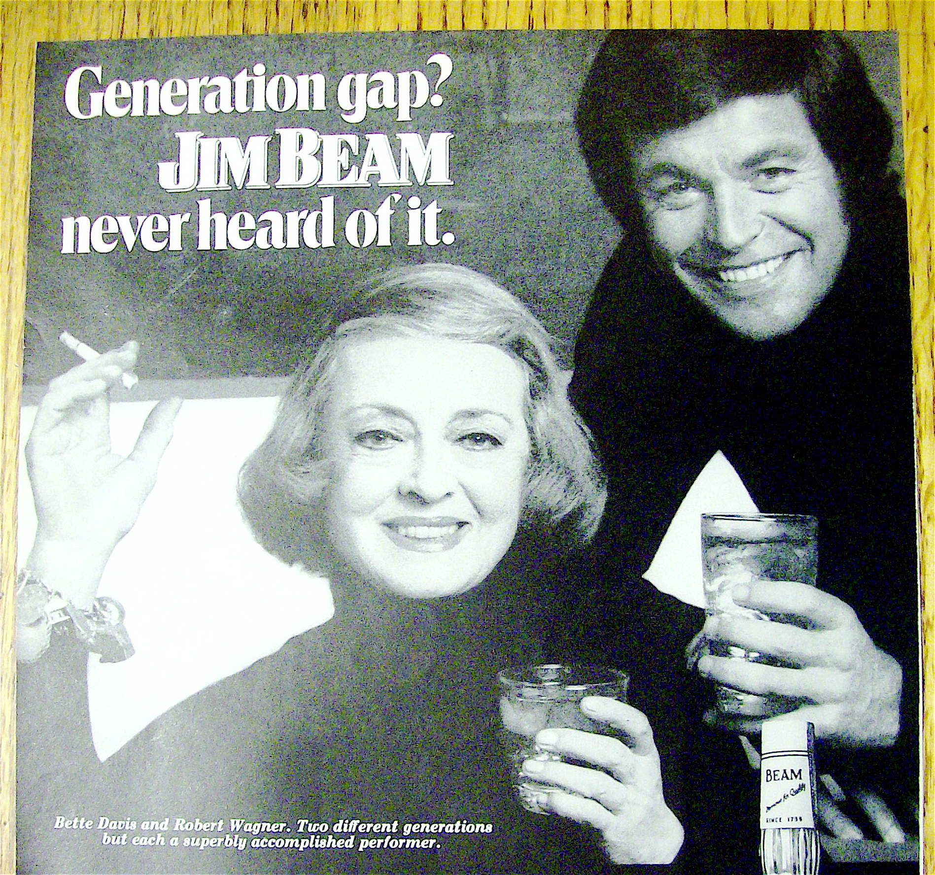 1972 Jim Beam Whiskey with Bette Davis & Robert Wagner