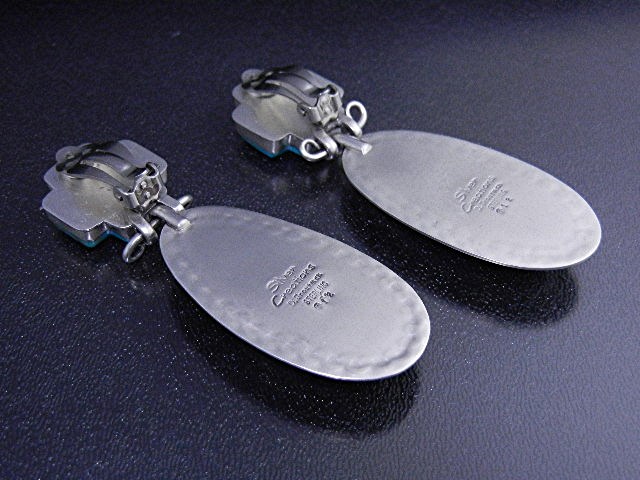 David Troutman Kingman Turquoise Sterling Silver Earrin