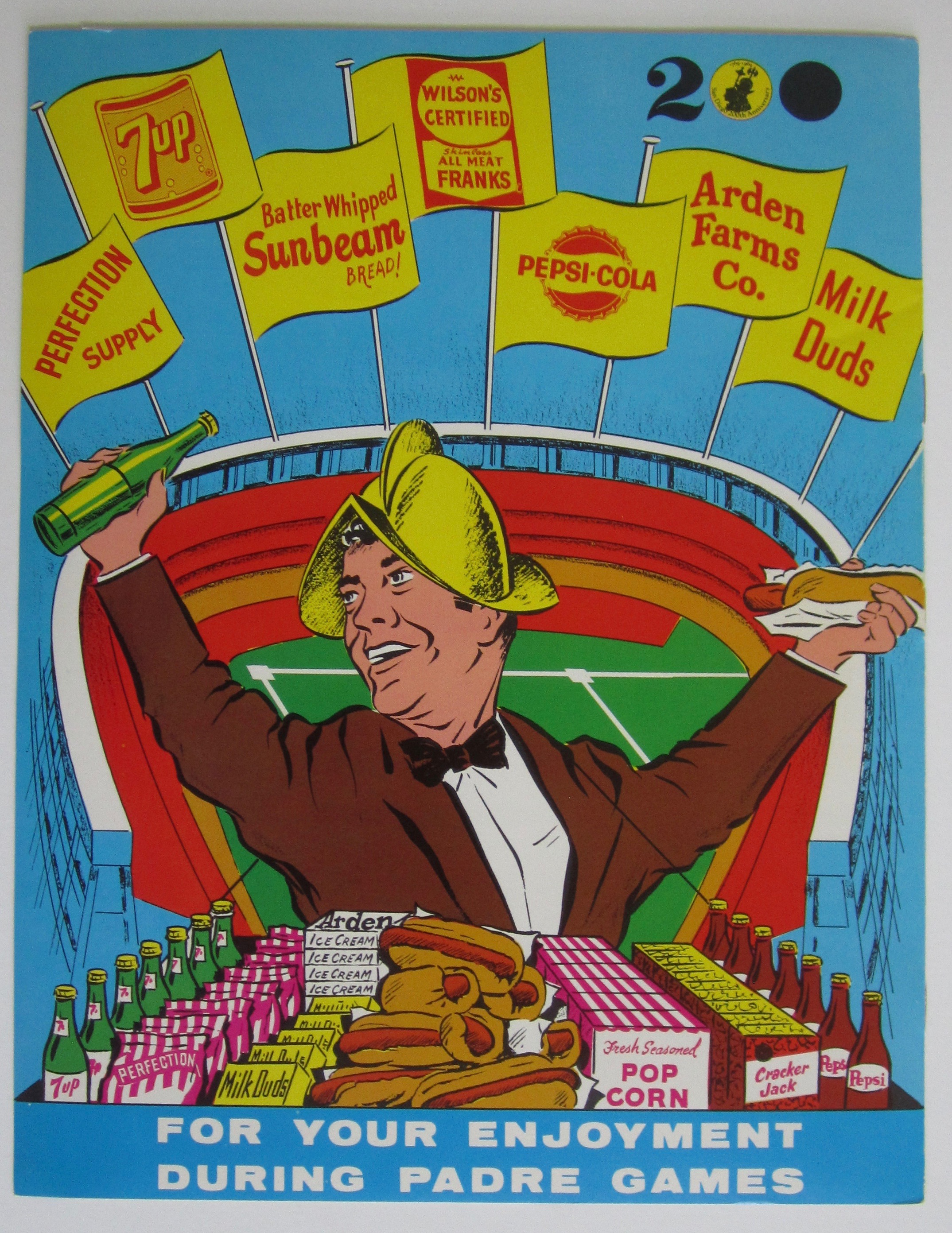 1969 Official Padres vs Phillies Scorecard