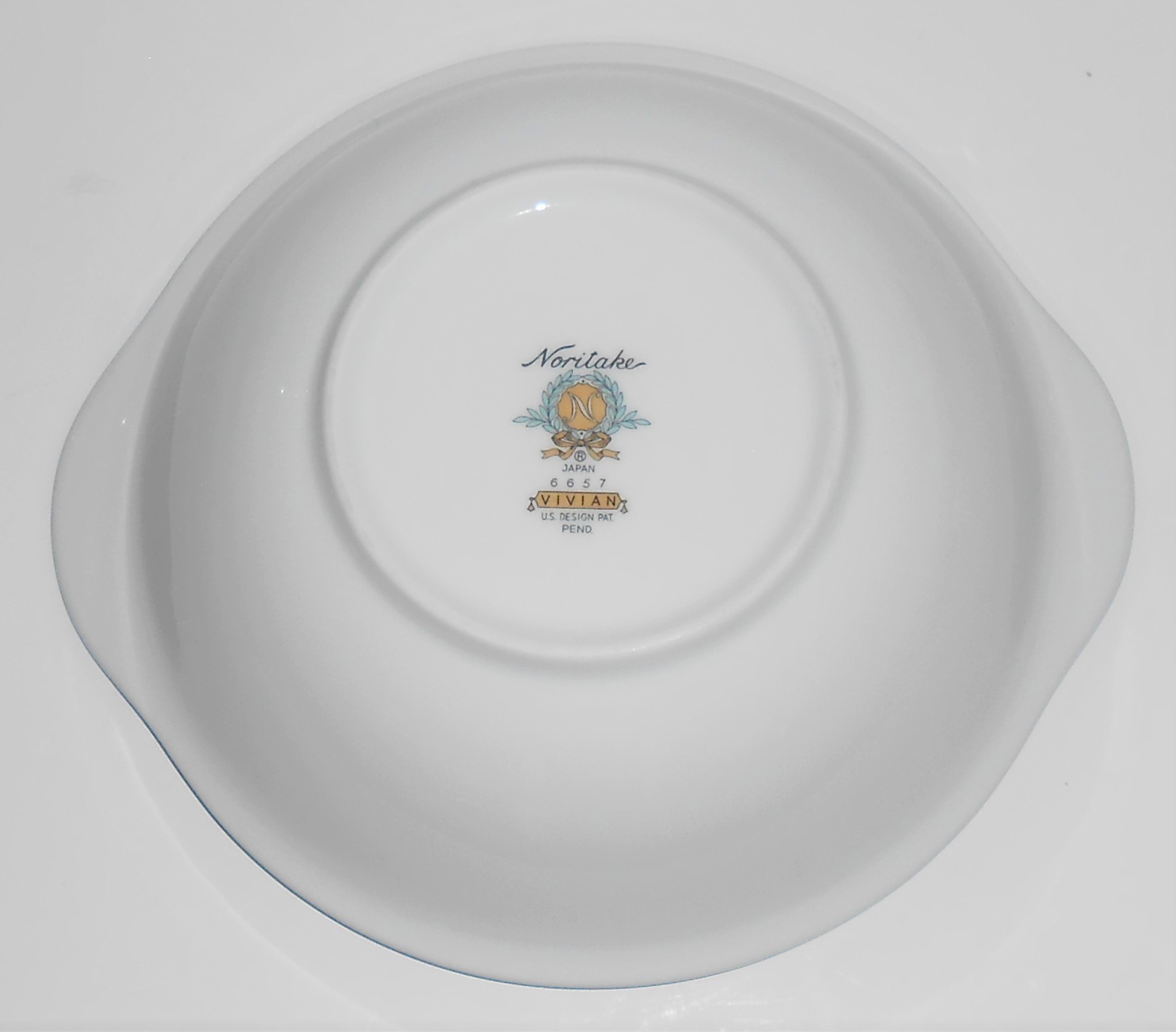 Noritake Porcelain China 6657 Vivian w/Platinum Soup