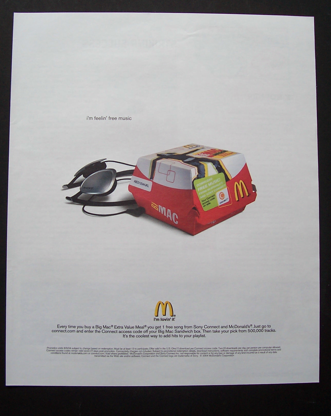 Vintage Ad: 2004 Mc Donald's I'm Feelin' Free Music