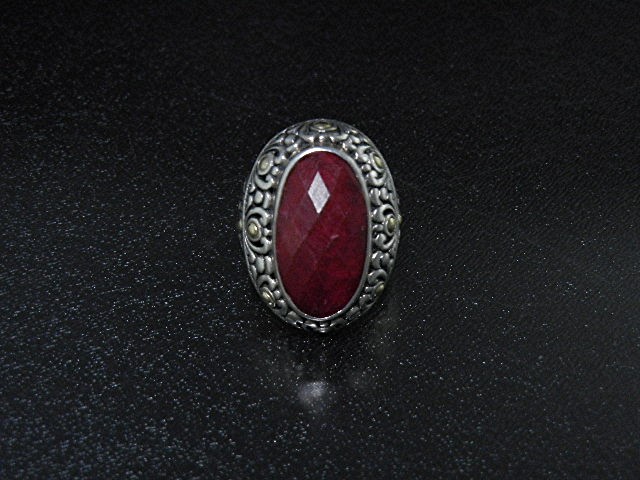 Samuel Benham 18K Gold Sterling Silver Ruby Ring