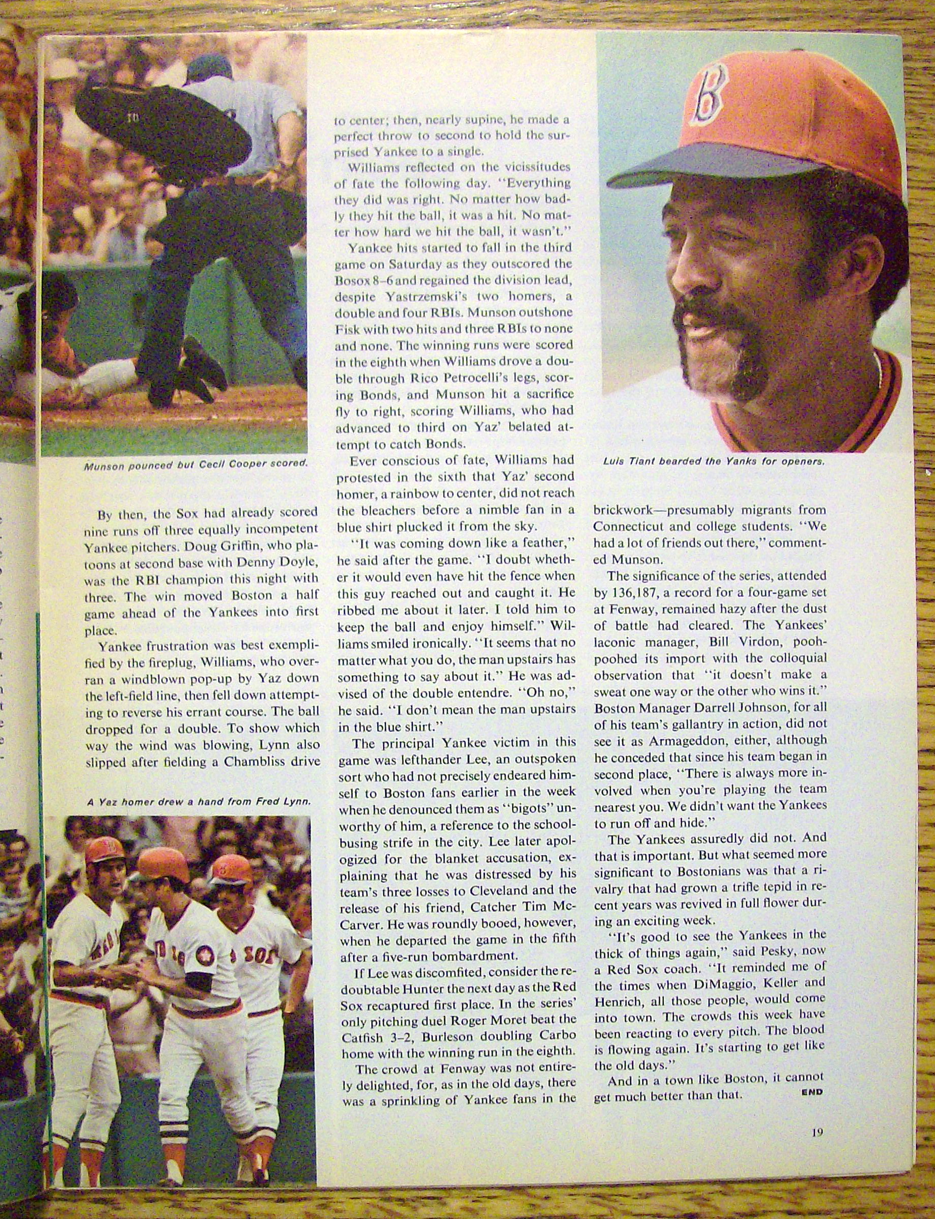 Sports Illustrated Magazine-July 7, 1975-Fred Lynn