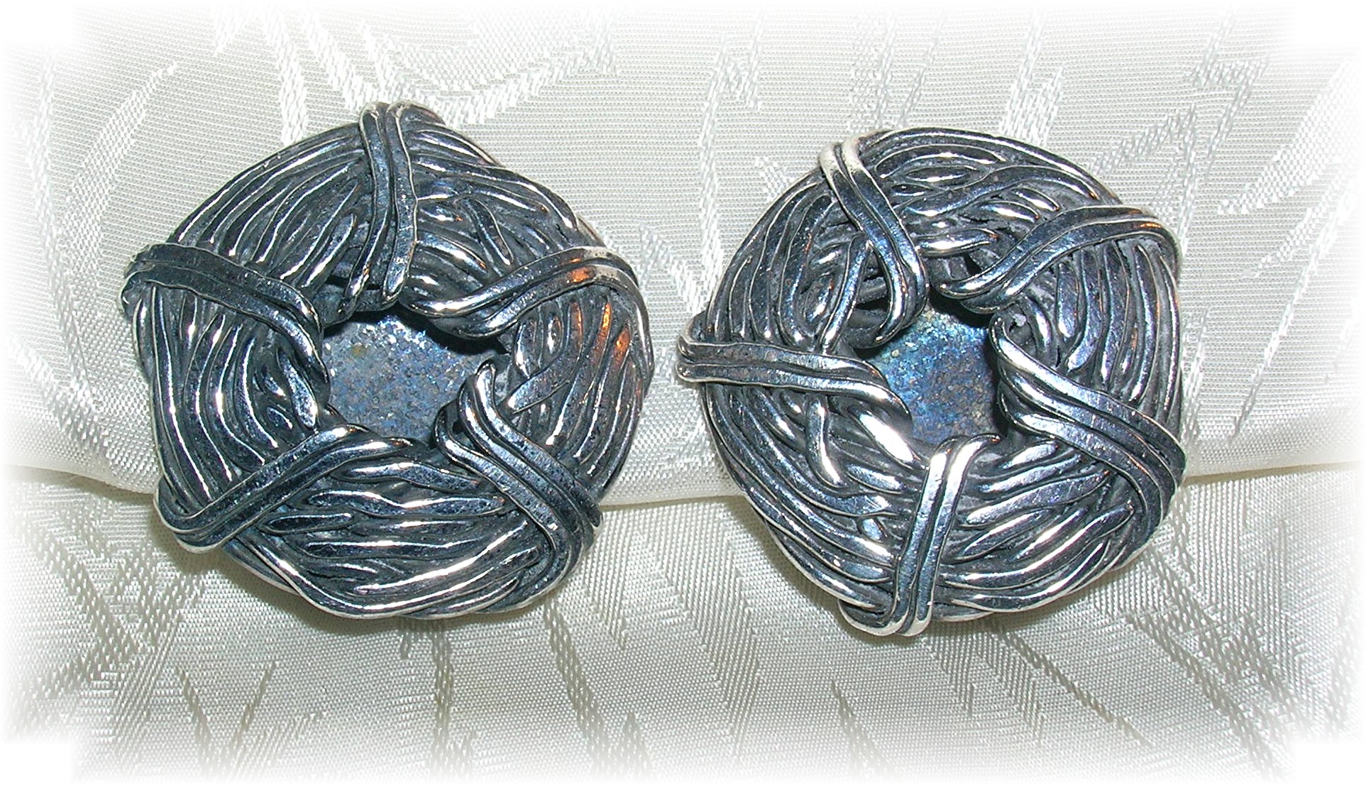 Sterling Silver Clip Earrings - Signed.....